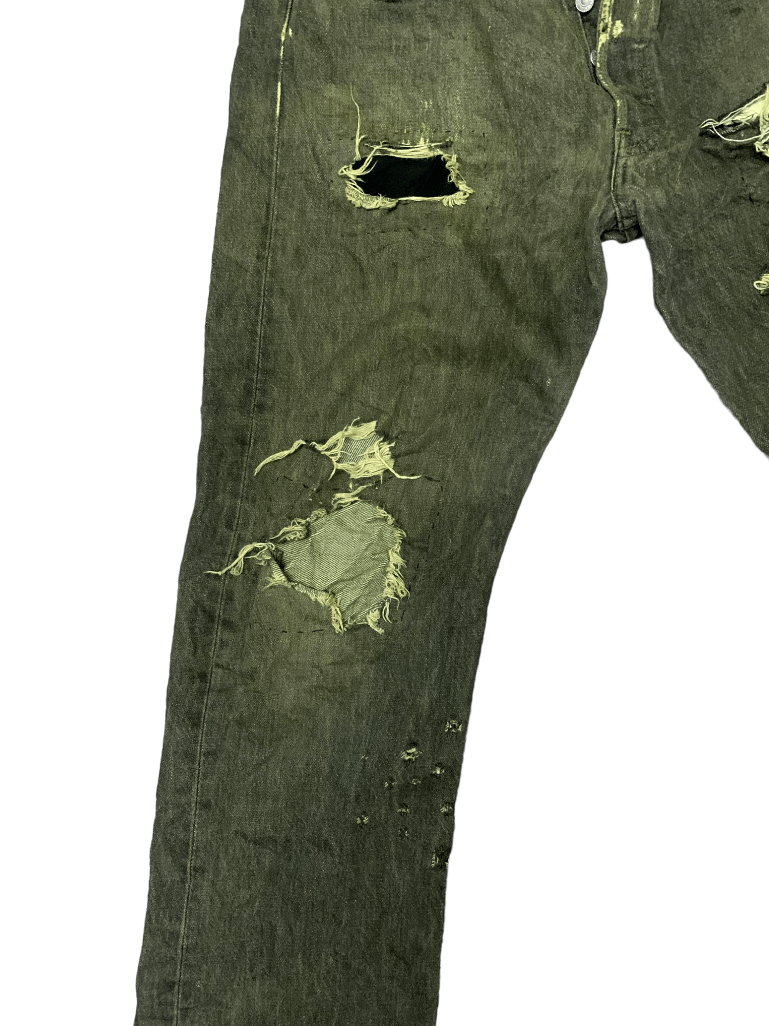 Levi's × Seditionaries Vintage 90s Levis 501 Ripped Distressed Loose Jeans Size US 30 / EU 46 - 11 Thumbnail