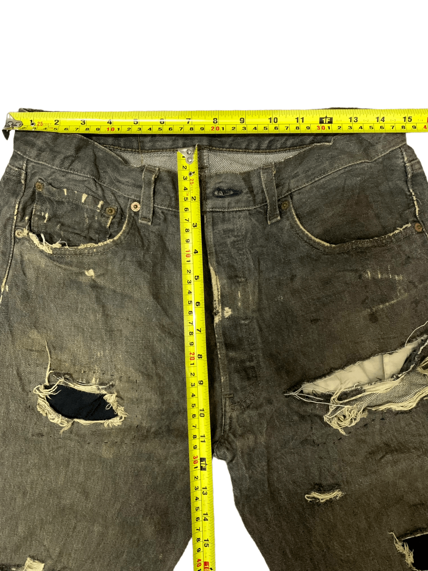 Levi's × Seditionaries Vintage 90s Levis 501 Ripped Distressed Loose Jeans Size US 30 / EU 46 - 12 Thumbnail