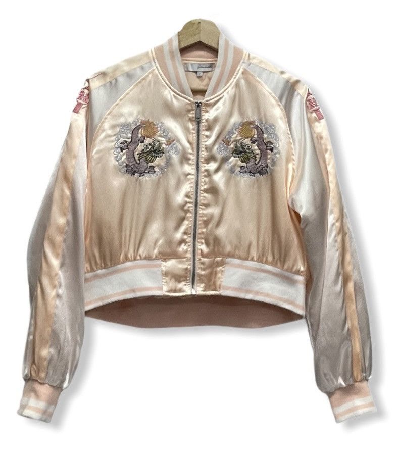 Japanese Brand WEGO Japan Sukajan Dragon Embroidery Tattoo Crop Jacket Size US M / EU 48-50 / 2 - 3 Thumbnail