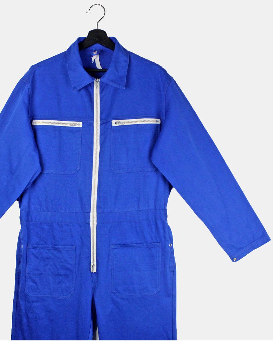 Vintage NOS 80s Vintage overall jumpsuit coverall boiler suit XS S Size US 32 / EU 48 - 2 Thumbnail