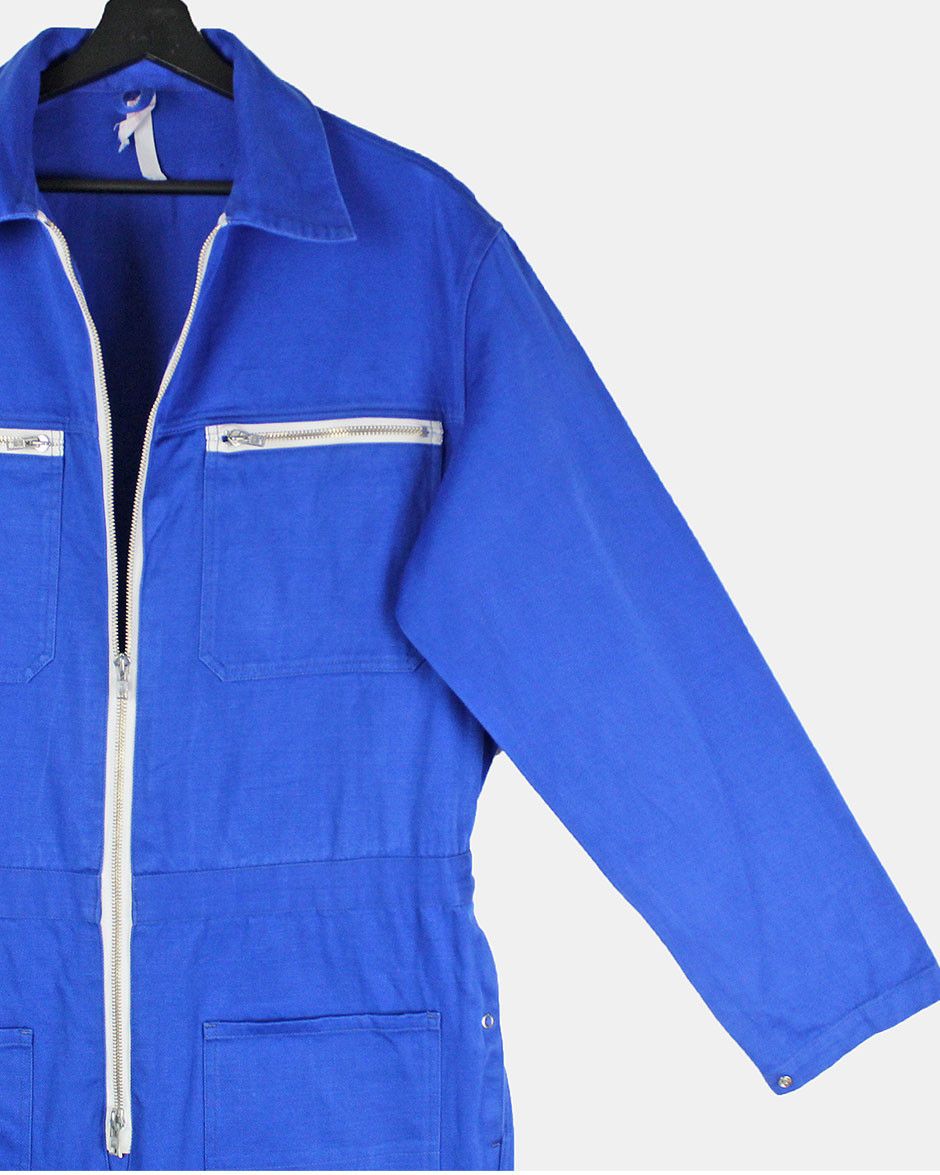 Vintage NOS 80s Vintage overall jumpsuit coverall boiler suit XS S Size US 32 / EU 48 - 3 Thumbnail