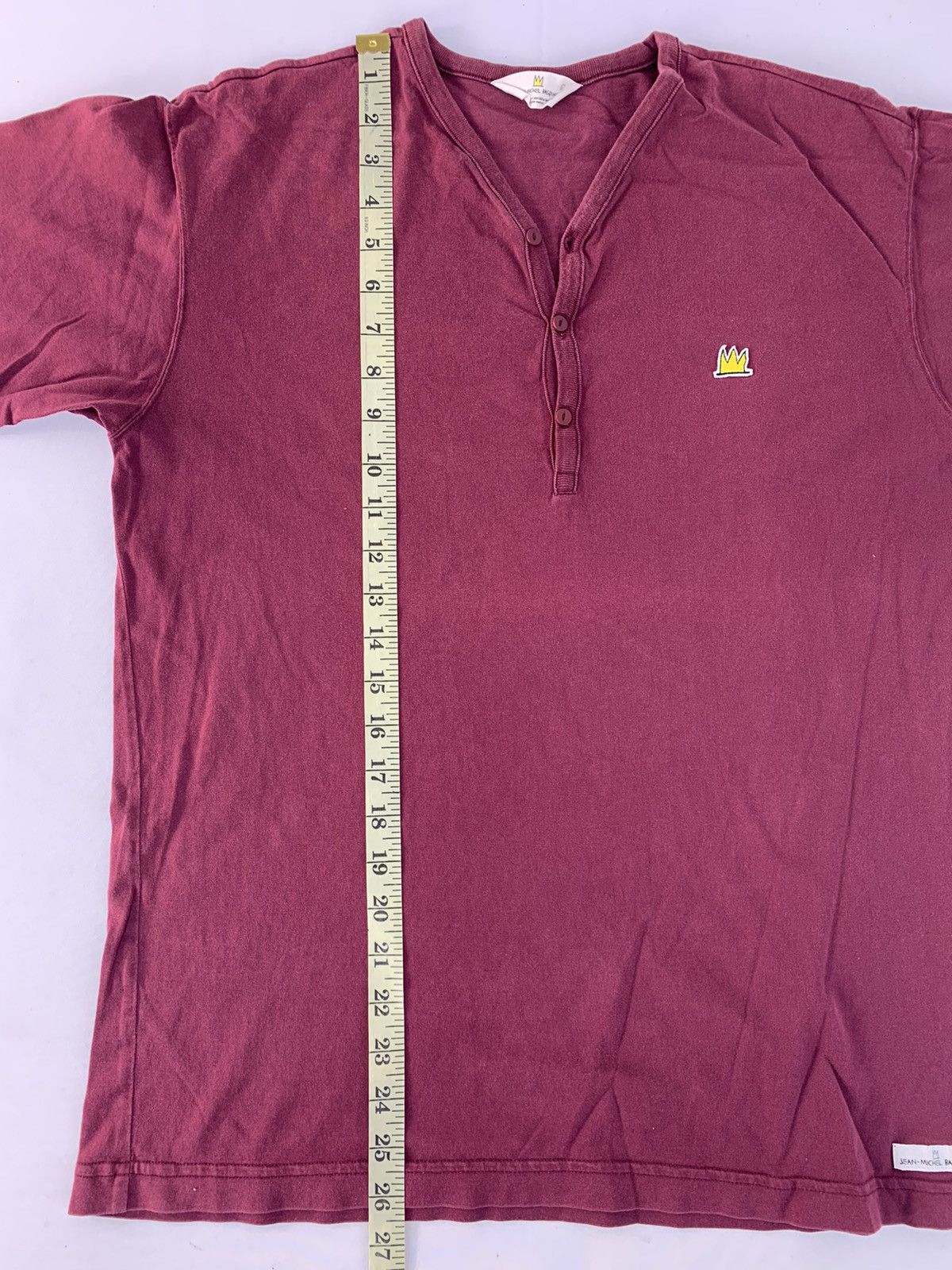 Jean-Michel Basquiat × Vintage Y2k Jean Michel Basquiat Henley Neck Small Patches Tee Size US M / EU 48-50 / 2 - 8 Thumbnail