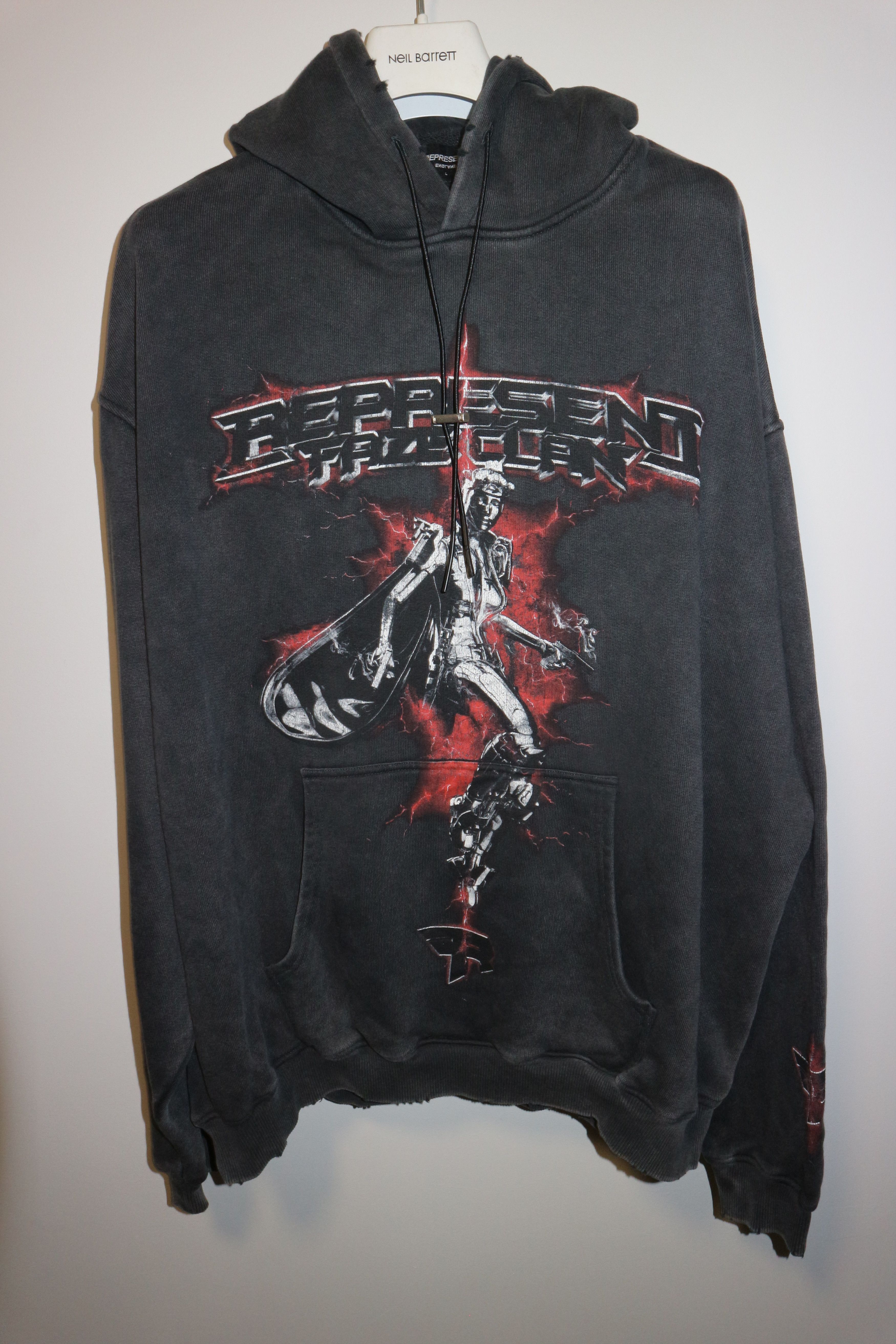 image of Represent Clo Faze Clan Print Hoodie in Black, Men's (Size XL)