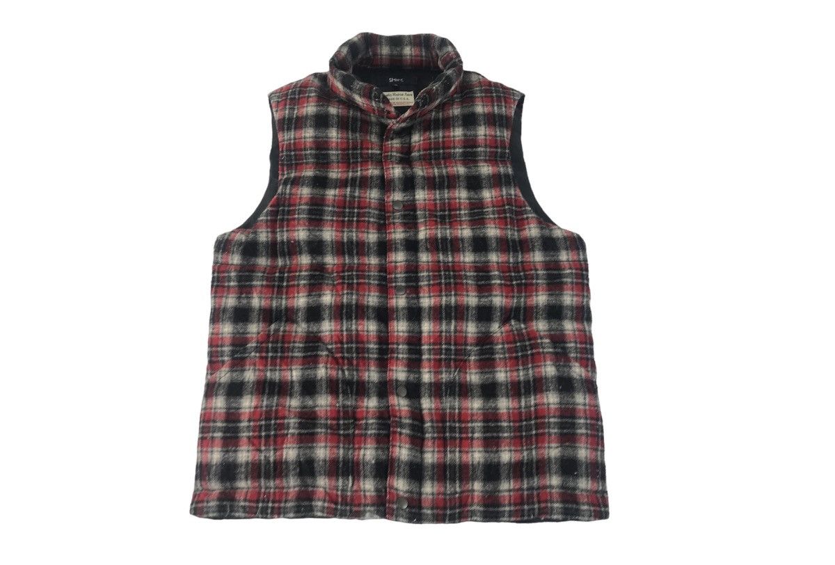 Vintage × Woolrich Woolen Mills Ships Woolrich Woolen Mills Vest Check Padded Insulated Wool Size US M / EU 48-50 / 2 - 1 Thumbnail