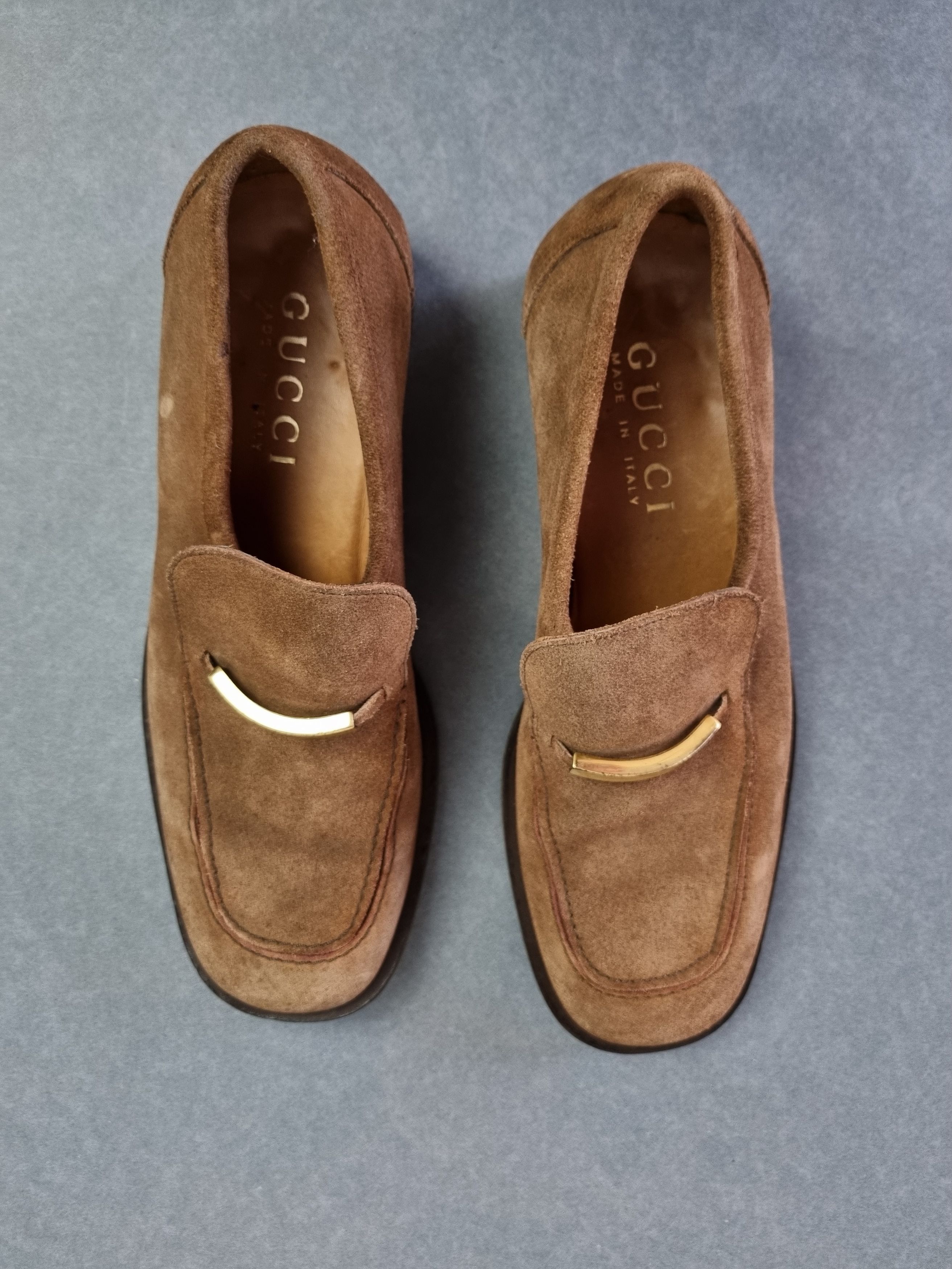 Gucci 90s Gucci Suede Formal Shoes Horse Belt TOM FORD Era Size US 10 / EU 43 - 4 Thumbnail