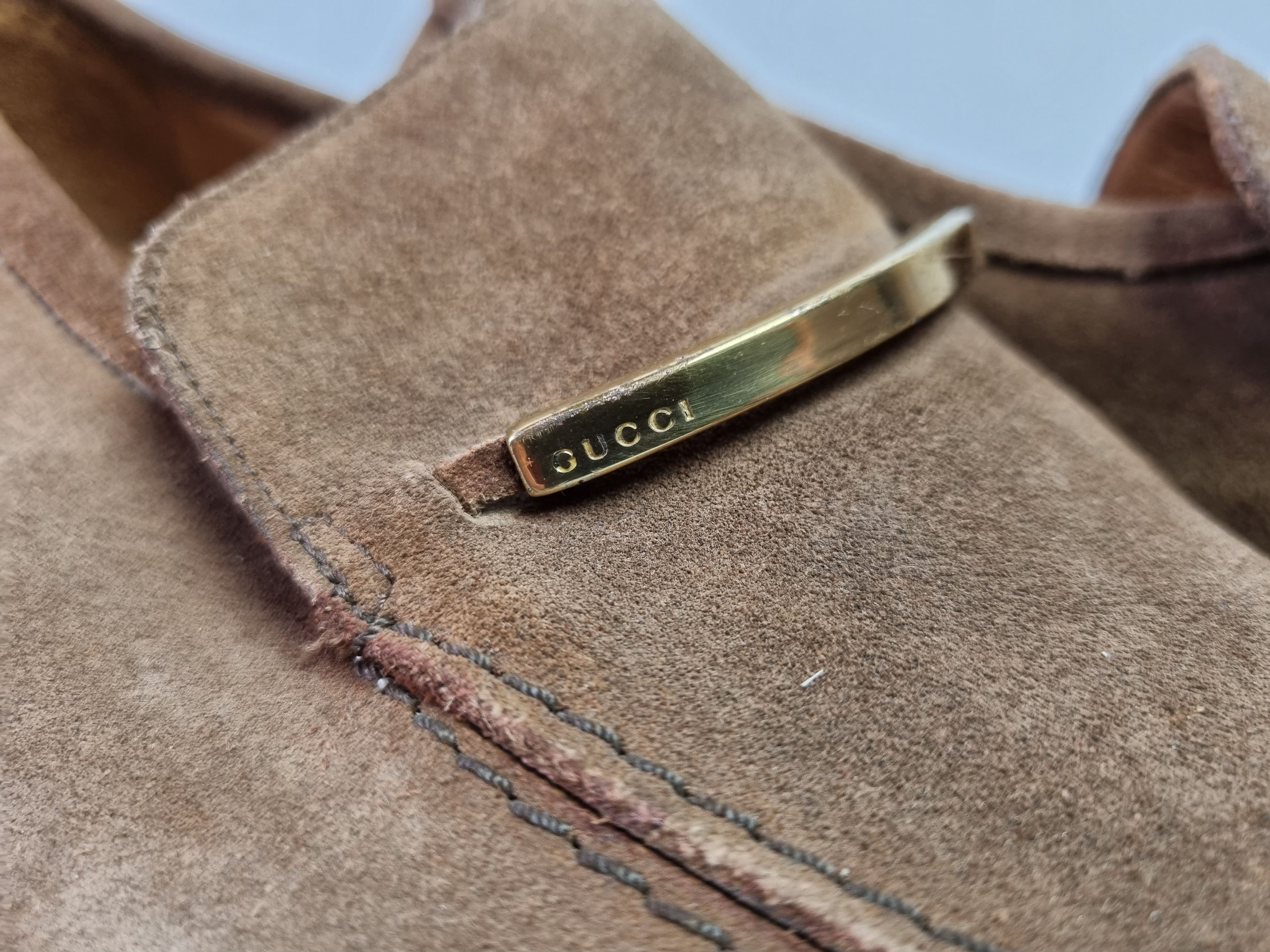 Gucci 90s Gucci Suede Formal Shoes Horse Belt TOM FORD Era Size US 10 / EU 43 - 9 Thumbnail