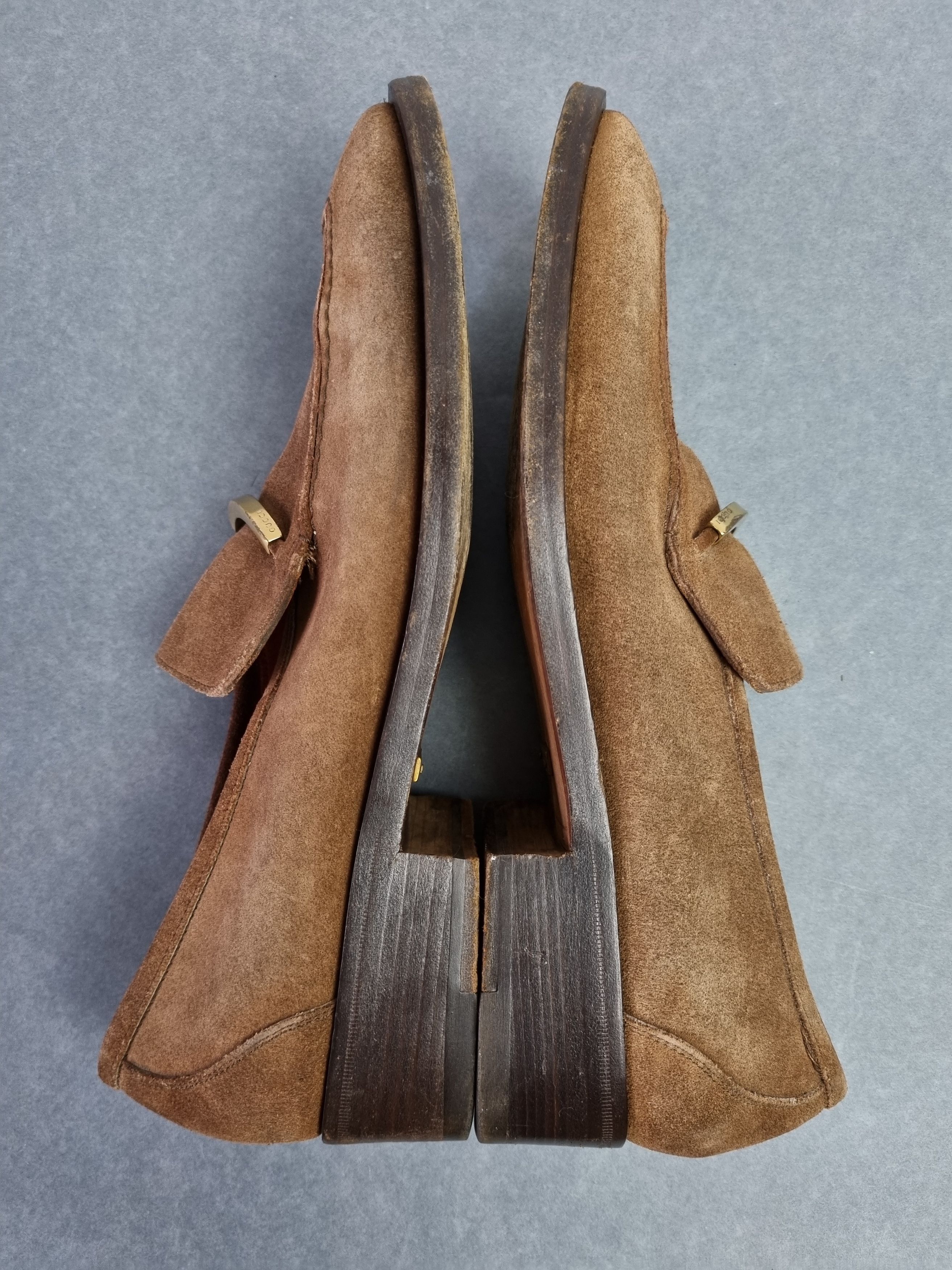 Gucci 90s Gucci Suede Formal Shoes Horse Belt TOM FORD Era Size US 10 / EU 43 - 13 Thumbnail