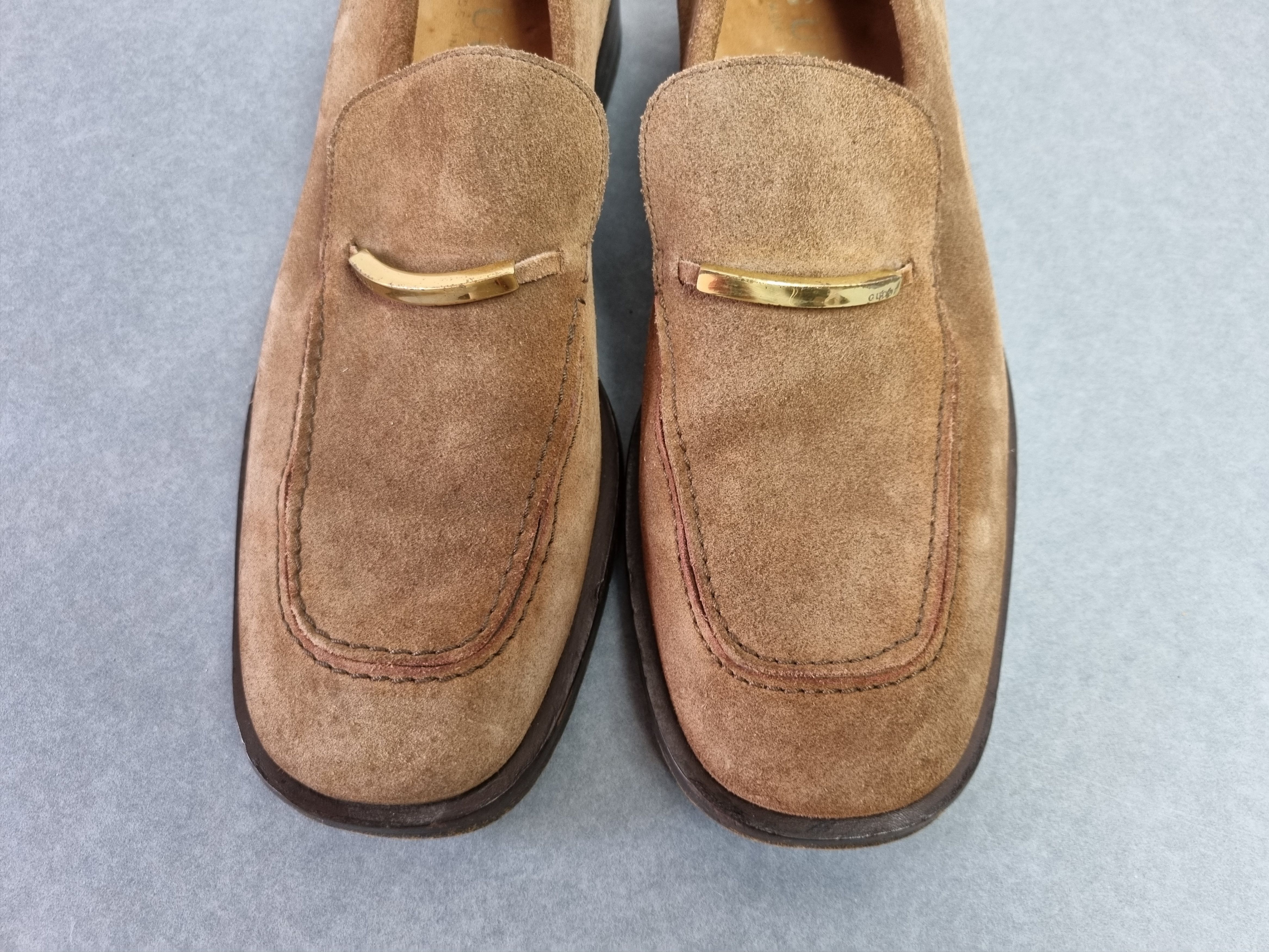 Gucci 90s Gucci Suede Formal Shoes Horse Belt TOM FORD Era Size US 10 / EU 43 - 10 Thumbnail