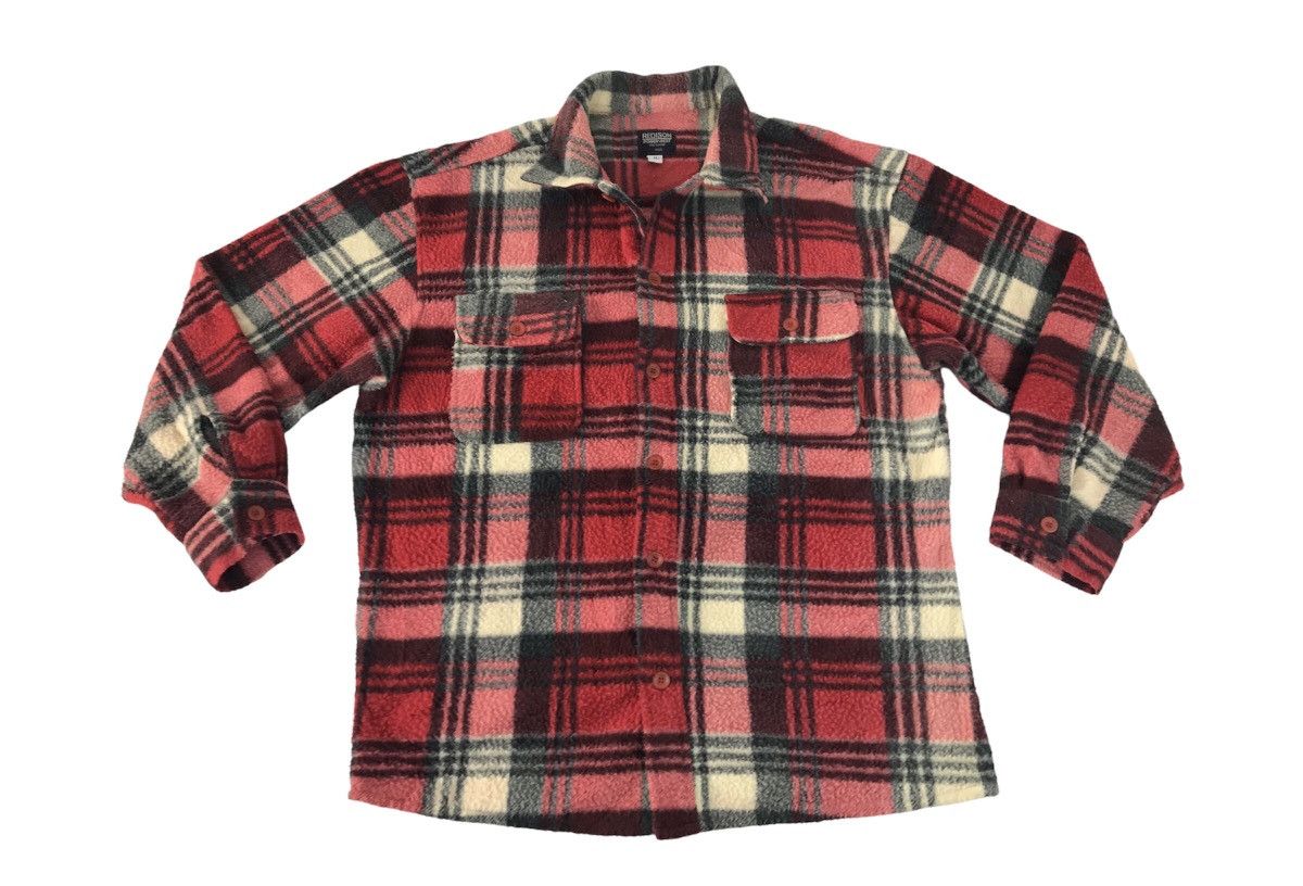 Flannel × Japanese Brand Redison Red Flannel Shirt Zipper Plaid Checked Double Pocket Size US M / EU 48-50 / 2 - 1 Thumbnail