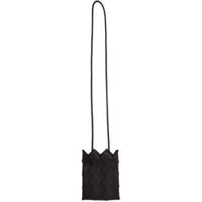 Bottega Veneta BOTTEGA VENETA BLACK INTRECCIATO NIGHT POUCH Size ONE SIZE - 7 Thumbnail