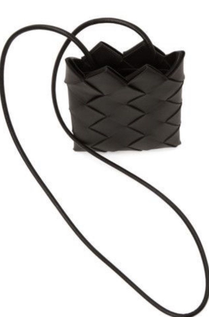 Bottega Veneta BOTTEGA VENETA BLACK INTRECCIATO NIGHT POUCH Size ONE SIZE - 8 Thumbnail