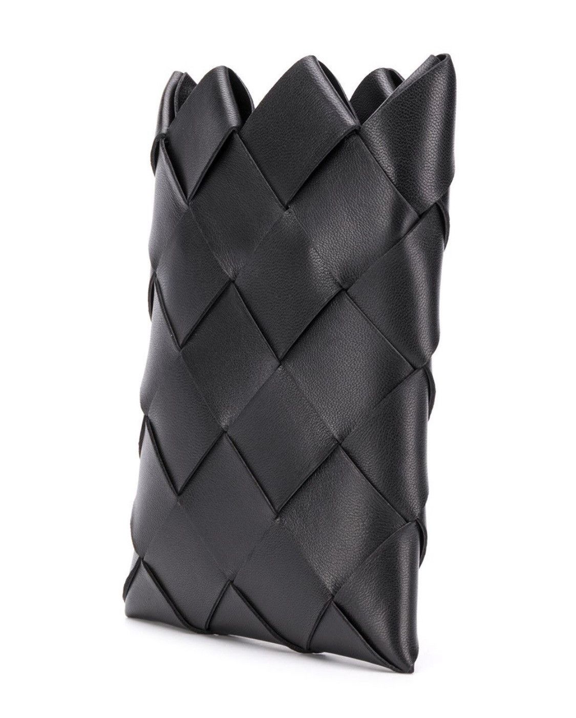 Bottega Veneta BOTTEGA VENETA BLACK INTRECCIATO NIGHT POUCH Size ONE SIZE - 3 Thumbnail
