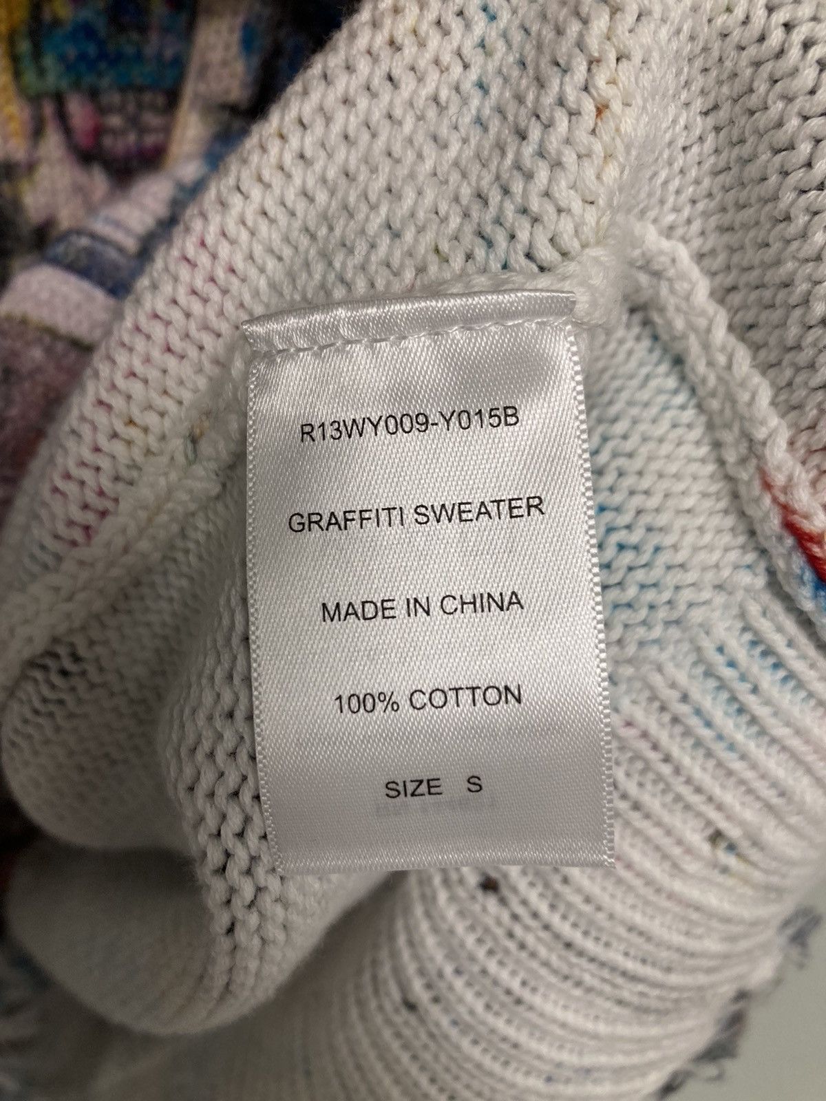 R13 Graffiti sweater. Small Size US S / EU 44-46 / 1 - 9 Thumbnail
