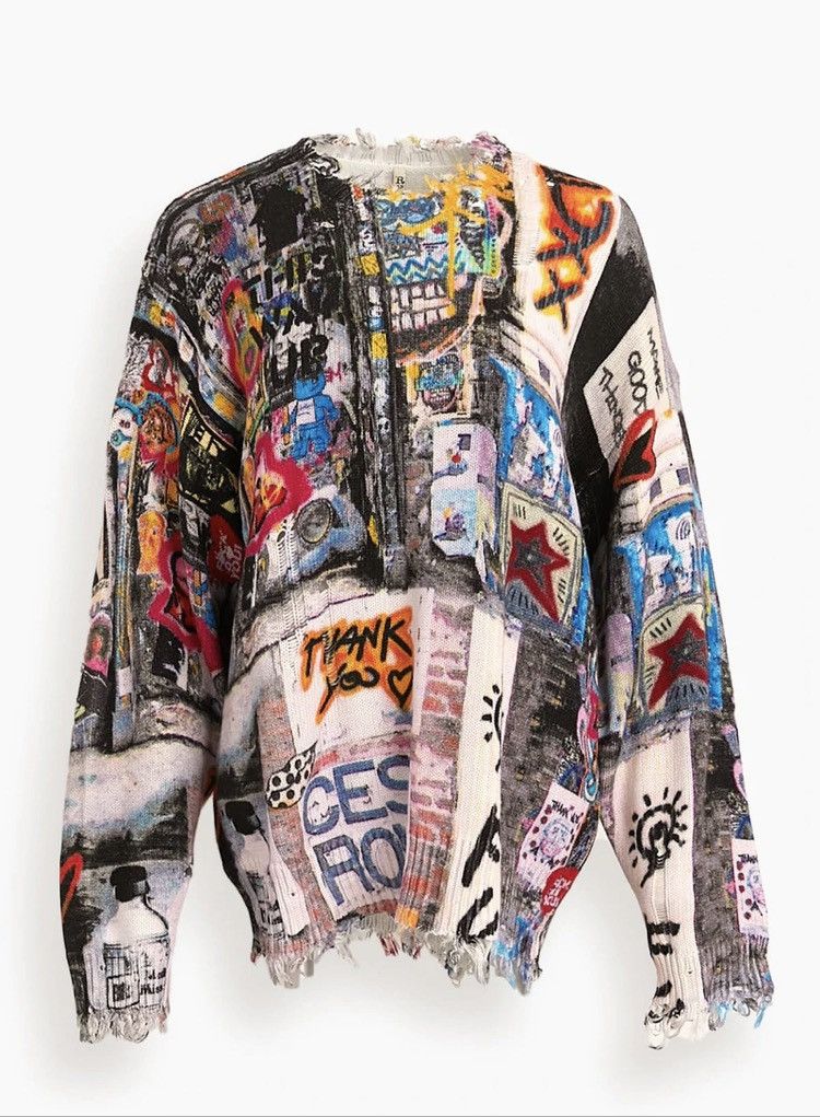R13 Graffiti sweater. Small Size US S / EU 44-46 / 1 - 2 Thumbnail