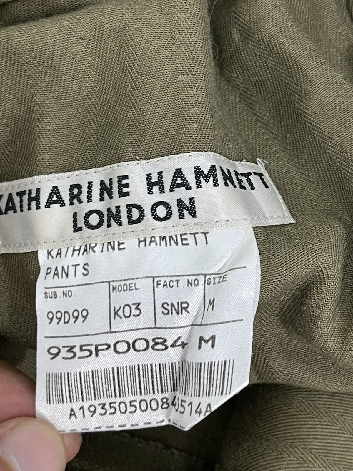 Japanese Brand Parachute Wide Pant Khaterine Hamnett Herringbones 14🟦 Size US 36 / EU 52 - 17 Thumbnail