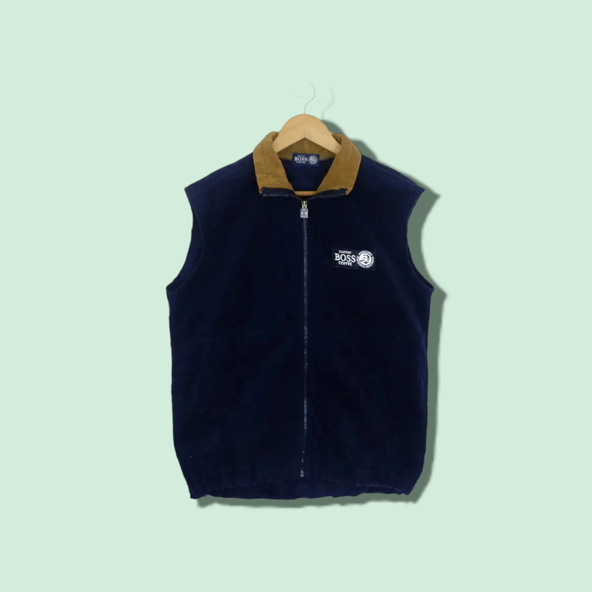 Japanese Brand Vintage SUNTORY BOSS COFFEE Fleece Vest Size US L / EU 52-54 / 3 - 1 Thumbnail