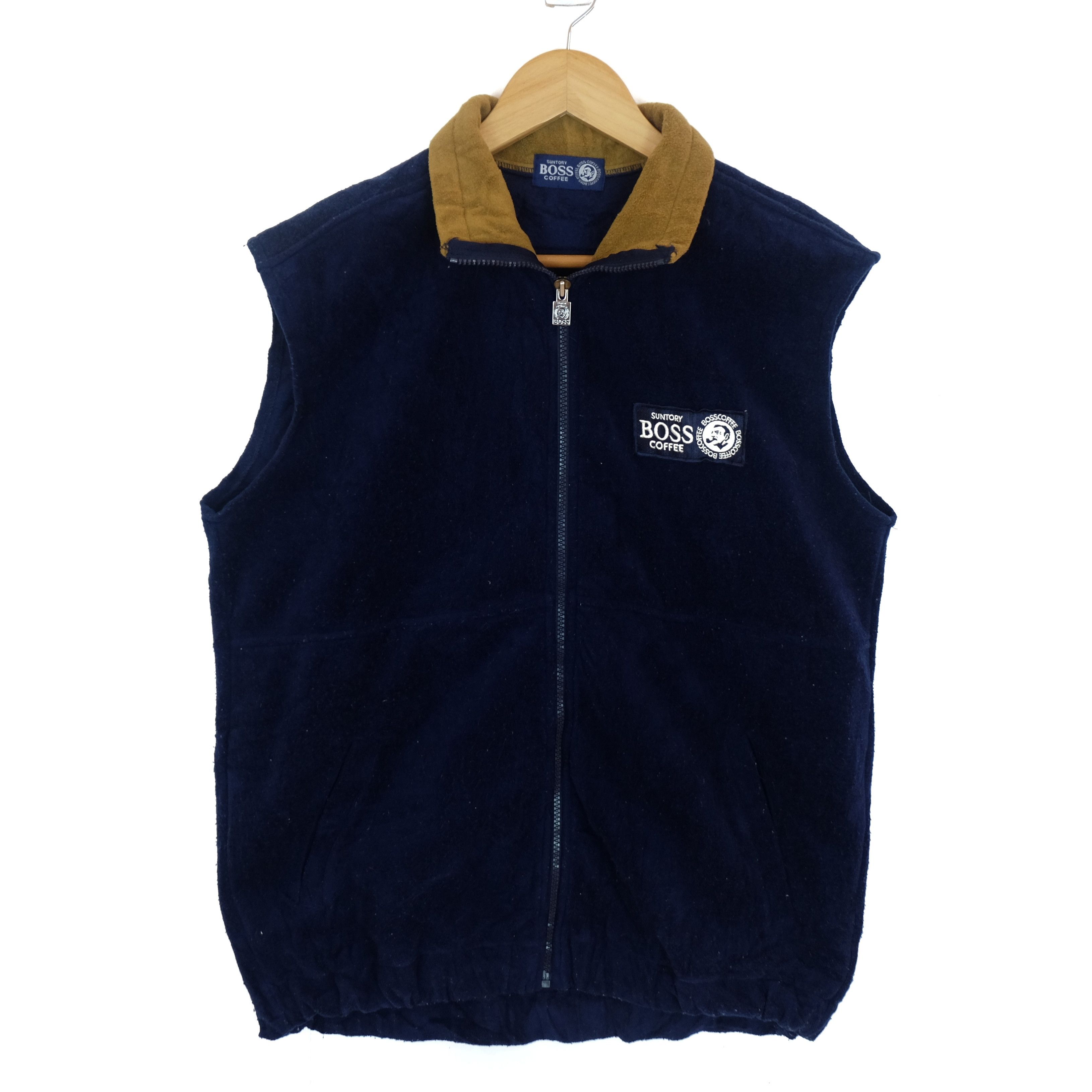 Japanese Brand Vintage SUNTORY BOSS COFFEE Fleece Vest Size US L / EU 52-54 / 3 - 2 Thumbnail