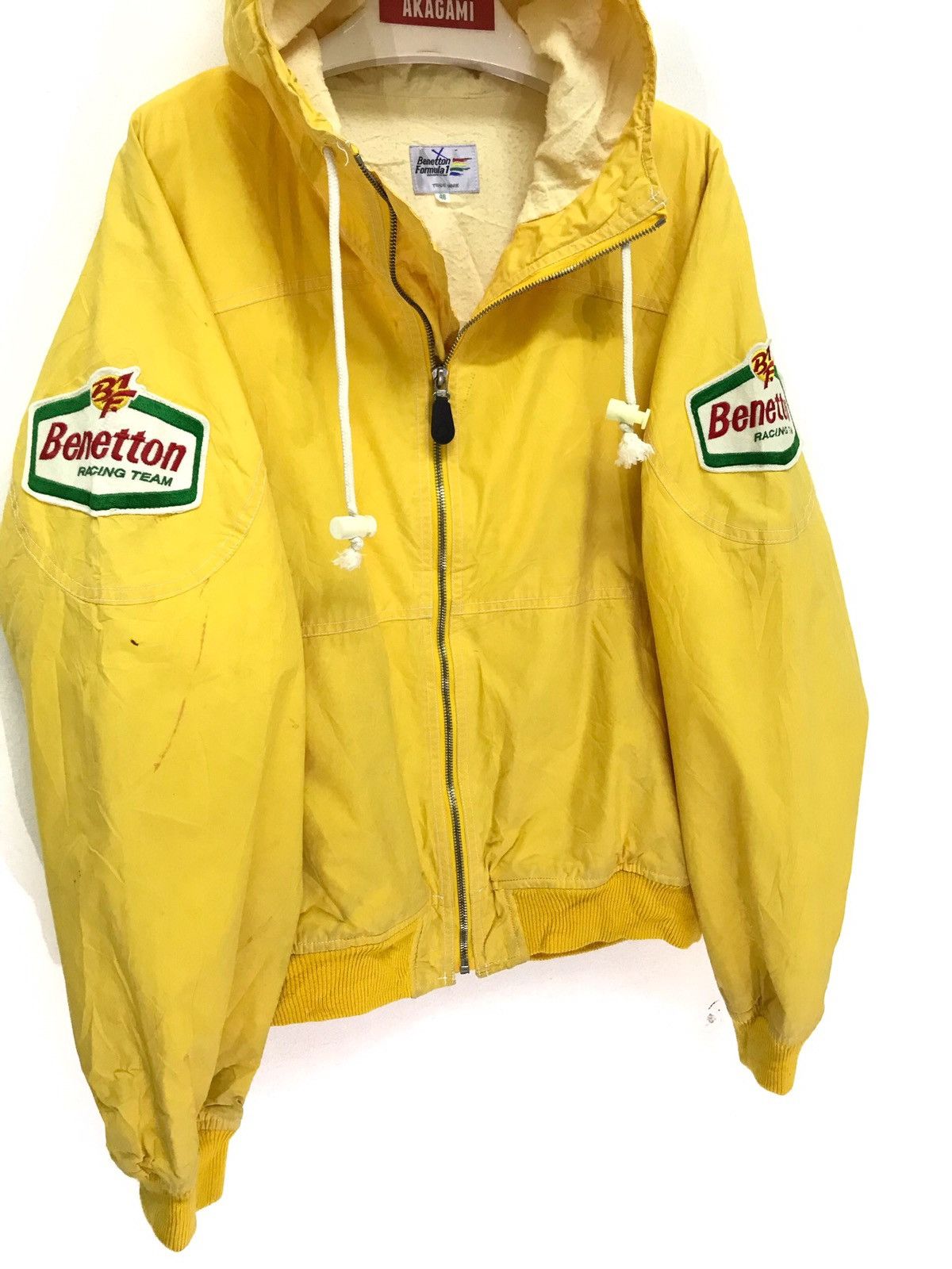 Benetton Rare Vtg Benetton Racing Team Bomber Hoodie Size US M / EU 48-50 / 2 - 1 Thumbnail