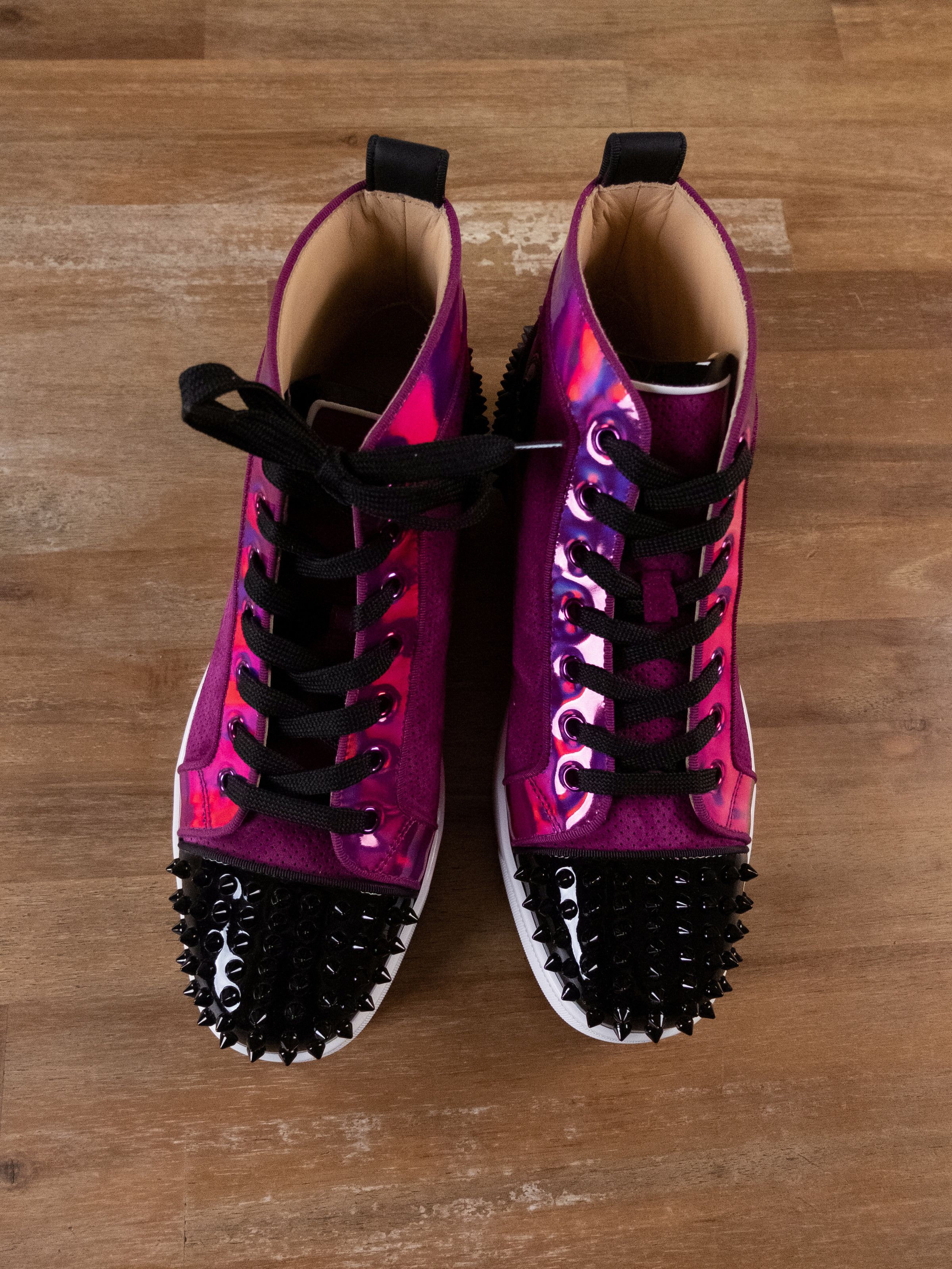 Christian Louboutin CHRISTIAN LOUBOUTIN Lou Spikes 2 Flat purple sneakers 8 41 Size US 8 / EU 41 - 3 Thumbnail
