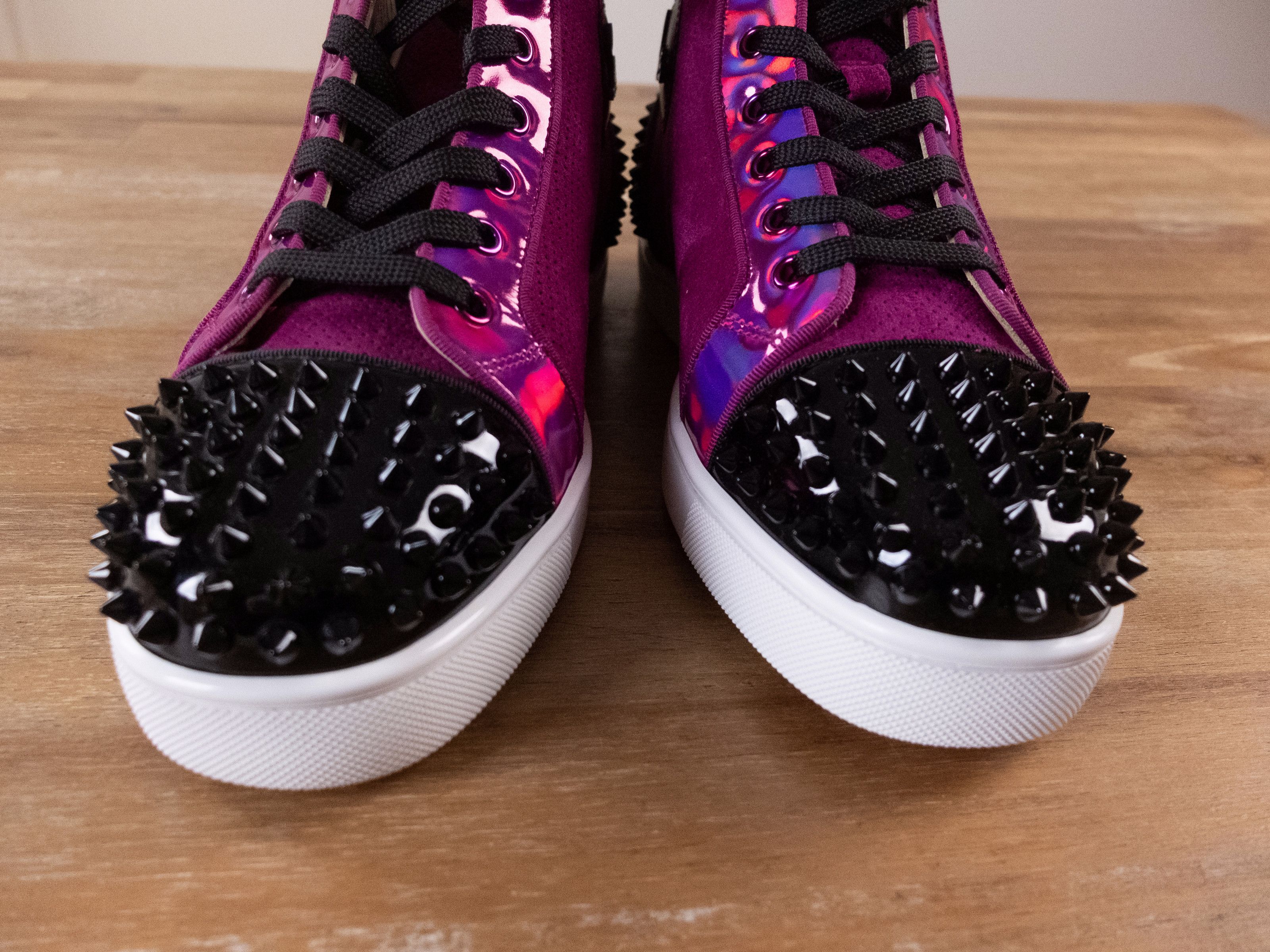 Christian Louboutin CHRISTIAN LOUBOUTIN Lou Spikes 2 Flat purple sneakers 8 41 Size US 8 / EU 41 - 4 Thumbnail