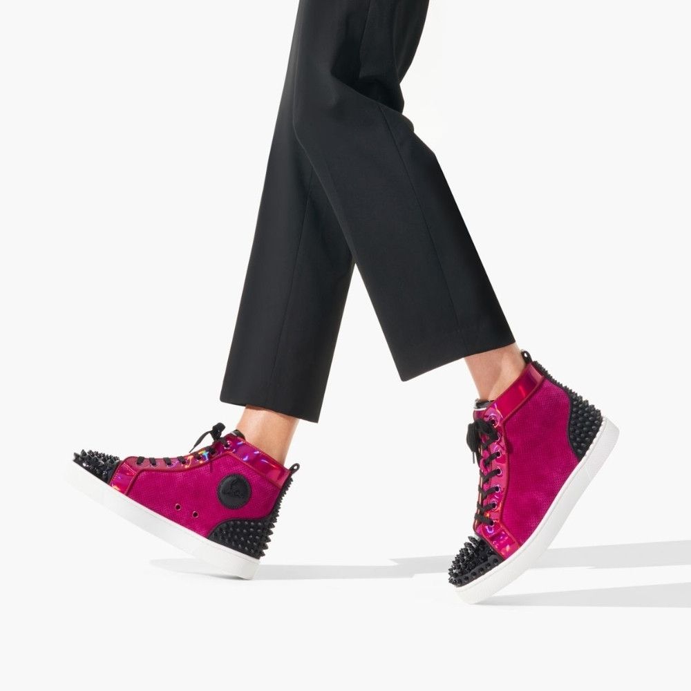 Christian Louboutin CHRISTIAN LOUBOUTIN Lou Spikes 2 Flat purple sneakers 8 41 Size US 8 / EU 41 - 2 Thumbnail