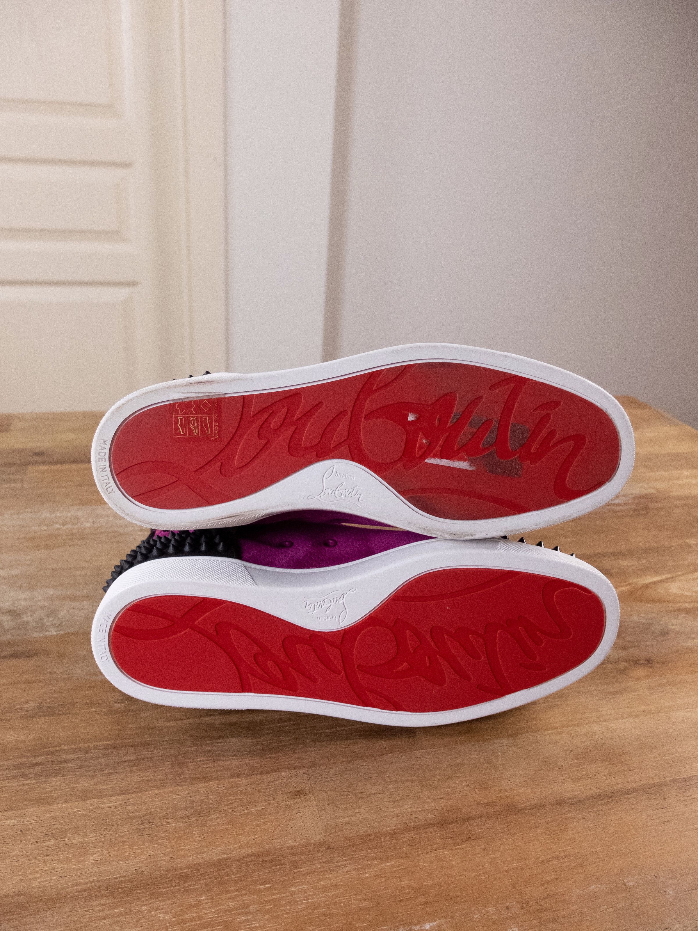 Christian Louboutin CHRISTIAN LOUBOUTIN Lou Spikes 2 Flat purple sneakers 8 41 Size US 8 / EU 41 - 8 Thumbnail