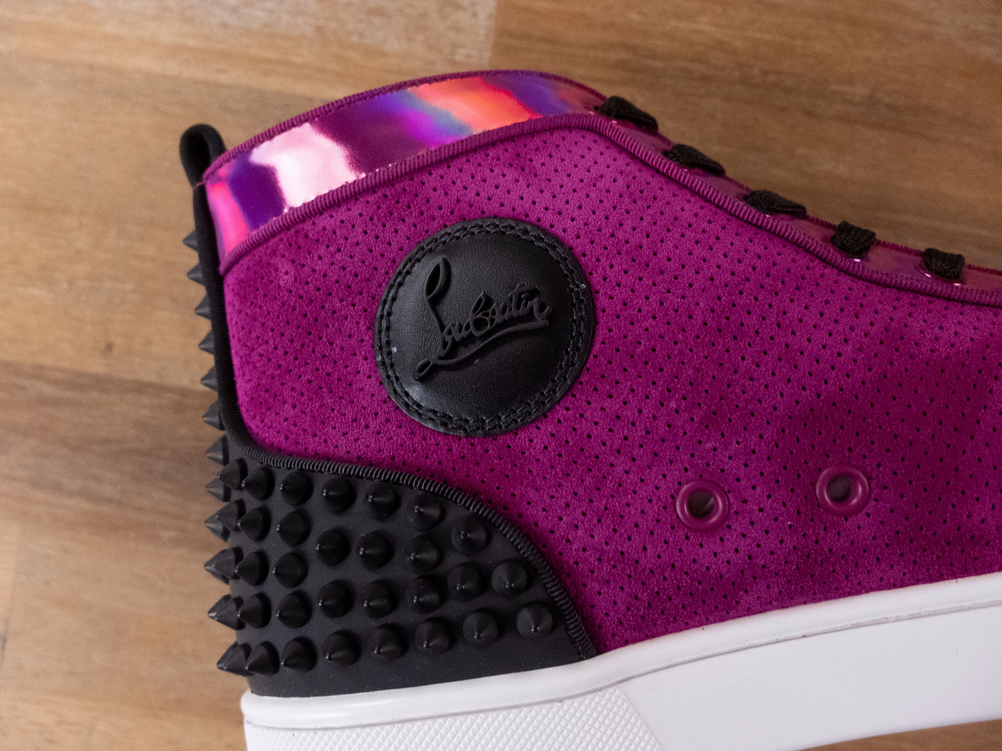 Christian Louboutin CHRISTIAN LOUBOUTIN Lou Spikes 2 Flat purple sneakers 8 41 Size US 8 / EU 41 - 7 Thumbnail