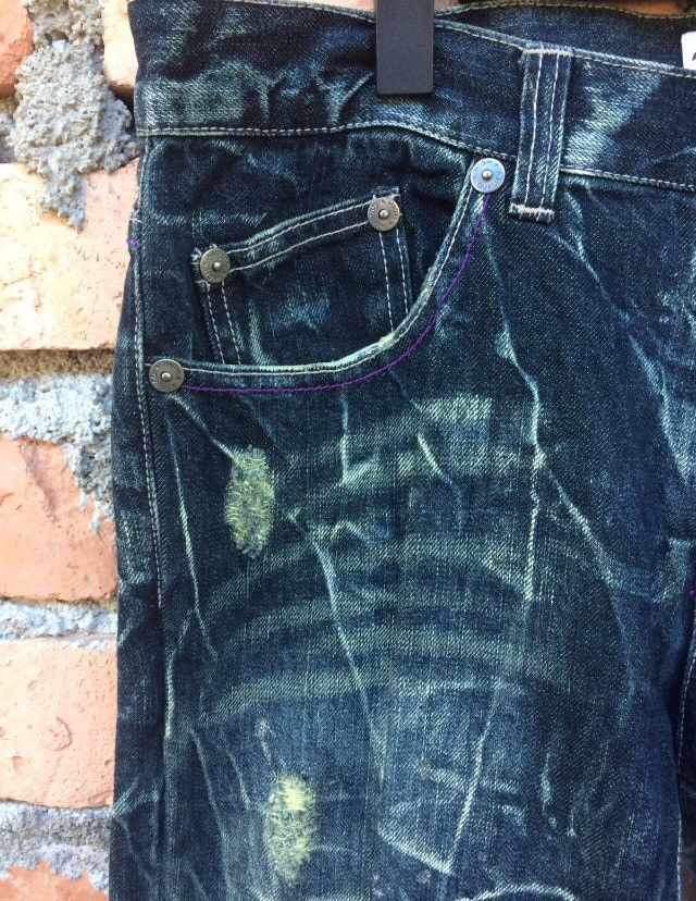 Japanese Brand Japanese Designer Nylaus Distressed Denim Pant Size US 34 / EU 50 - 4 Thumbnail