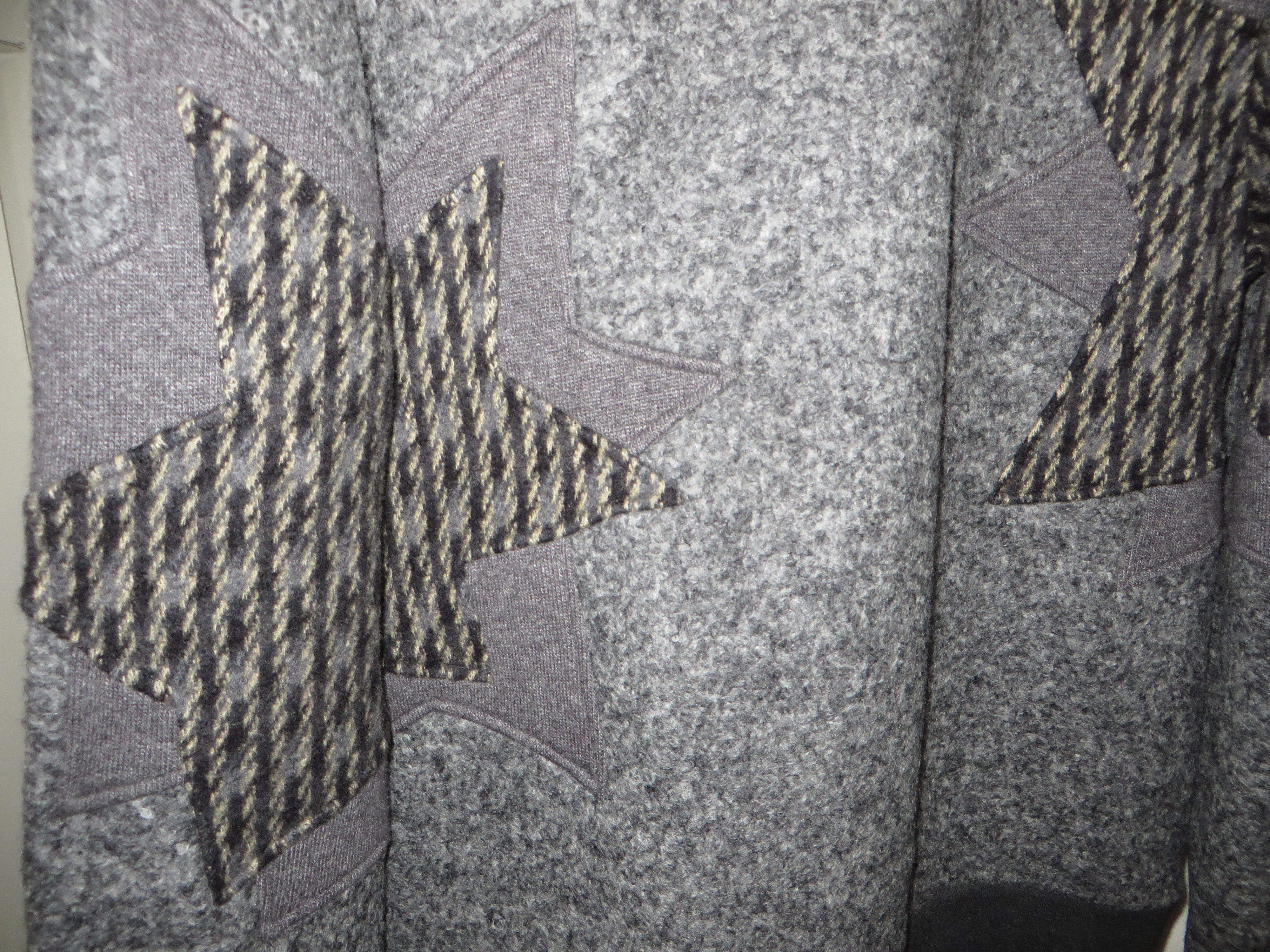 Neil Barrett Tweed and neoprene pop-art star sweatshirt Size US M / EU 48-50 / 2 - 6 Thumbnail
