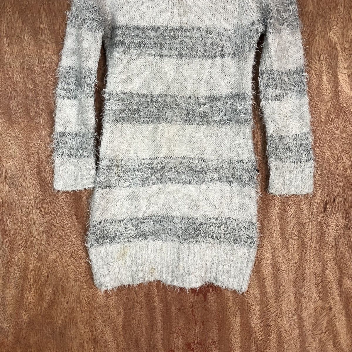 Japanese Brand × OVER THE STRiPES Pinion Stripe Shag Shaggy Fur Mohair Knitwear #6725 Size M / US 6-8 / IT 42-44 - 3 Thumbnail