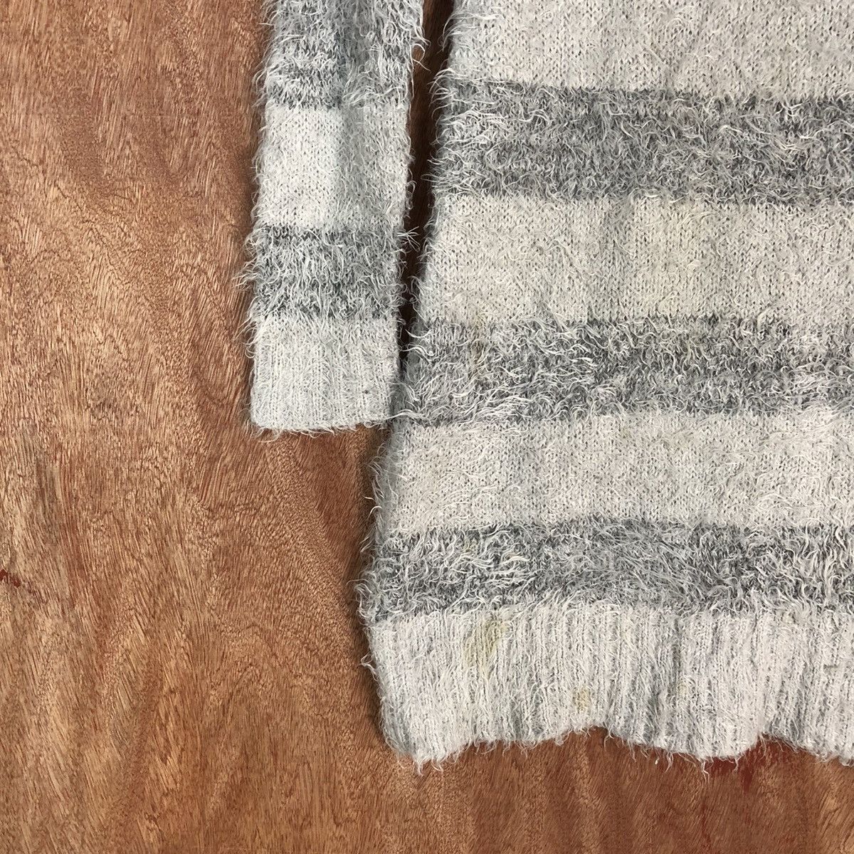Japanese Brand × OVER THE STRiPES Pinion Stripe Shag Shaggy Fur Mohair Knitwear #6725 Size M / US 6-8 / IT 42-44 - 4 Thumbnail