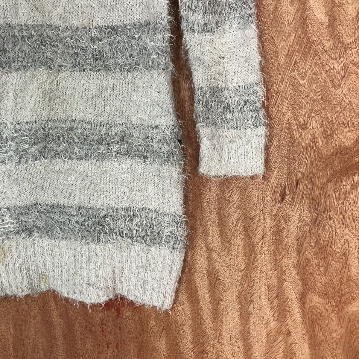 Japanese Brand × OVER THE STRiPES Pinion Stripe Shag Shaggy Fur Mohair Knitwear #6725 Size M / US 6-8 / IT 42-44 - 5 Thumbnail