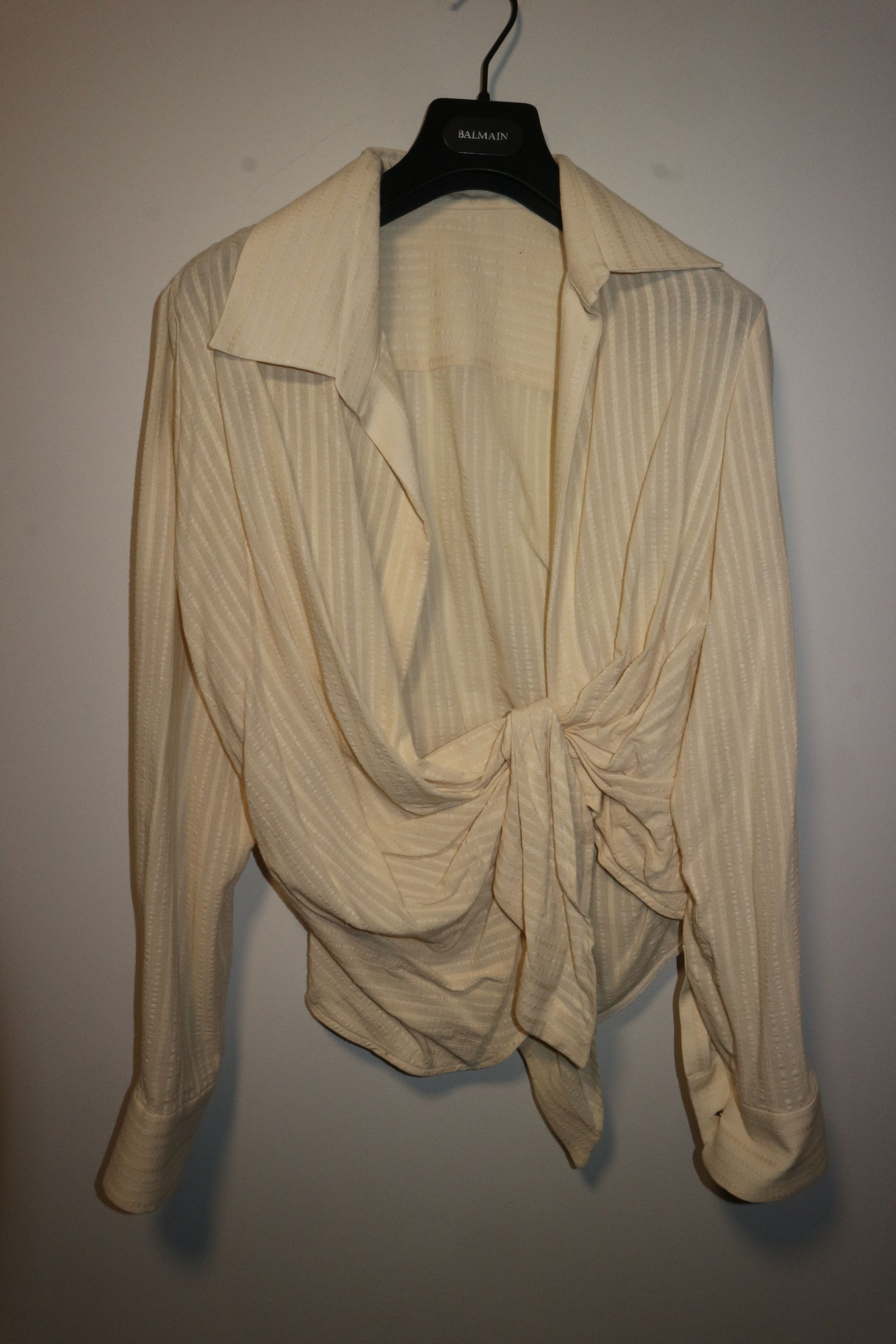image of Jacquemus Bahia Shirt in Beige, Women's (Size Medium)
