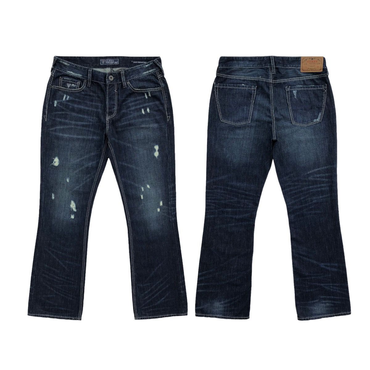 image of Guess Falcon - Regular Boot Denim Pants in Blueblack, Men's (Size 34)