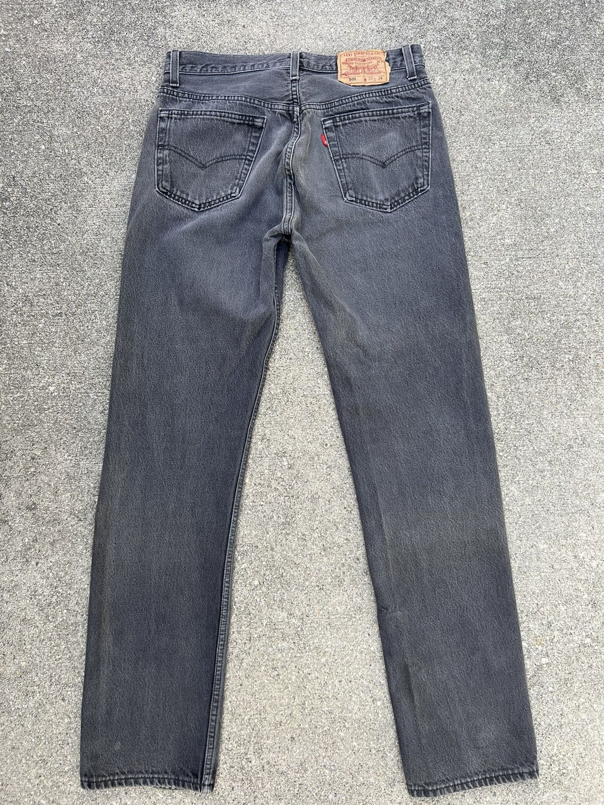 Levi's Vintage 1995 Levi’s 501 USA Fade Super Black Denim Jeans Size US 32 / EU 48 - 5 Thumbnail