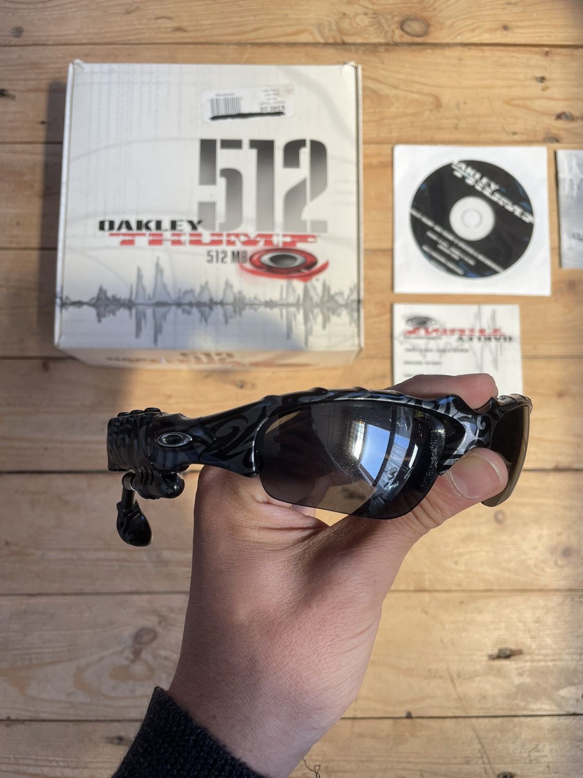 image of Oakley 2000 Tribal Thump 512Mb Black Iridium Sunglasses, Men's