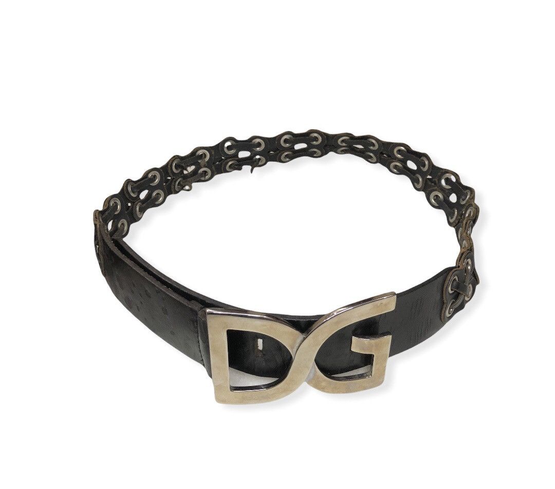 Archival Dolce Gabbana Chain Style Punk Rock Big Logo Belt