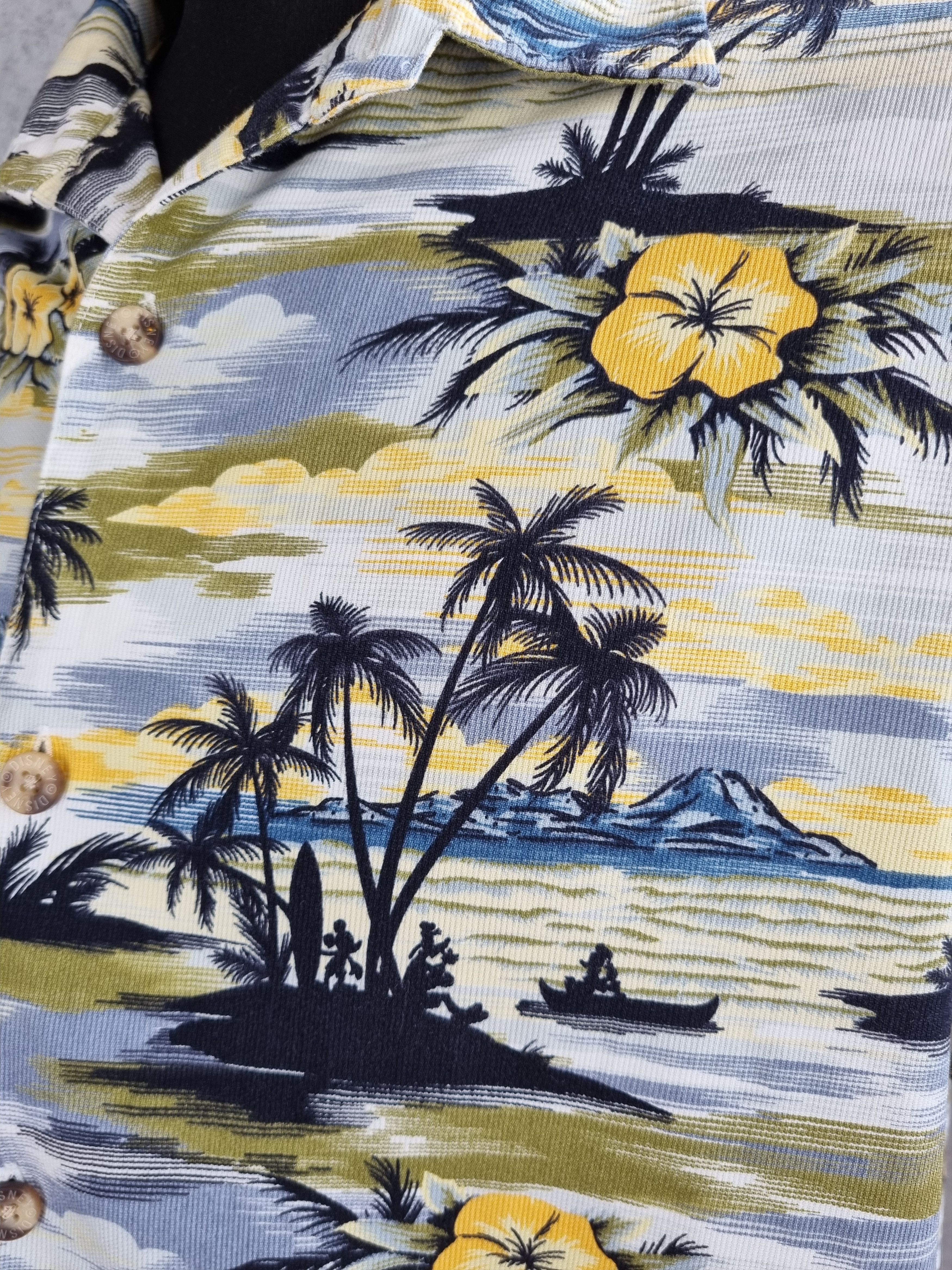 Disney × Vintage Hawaiian Surf Mickey Mouse Goofy Pluto Funny Shirt Size US L / EU 52-54 / 3 - 8 Thumbnail