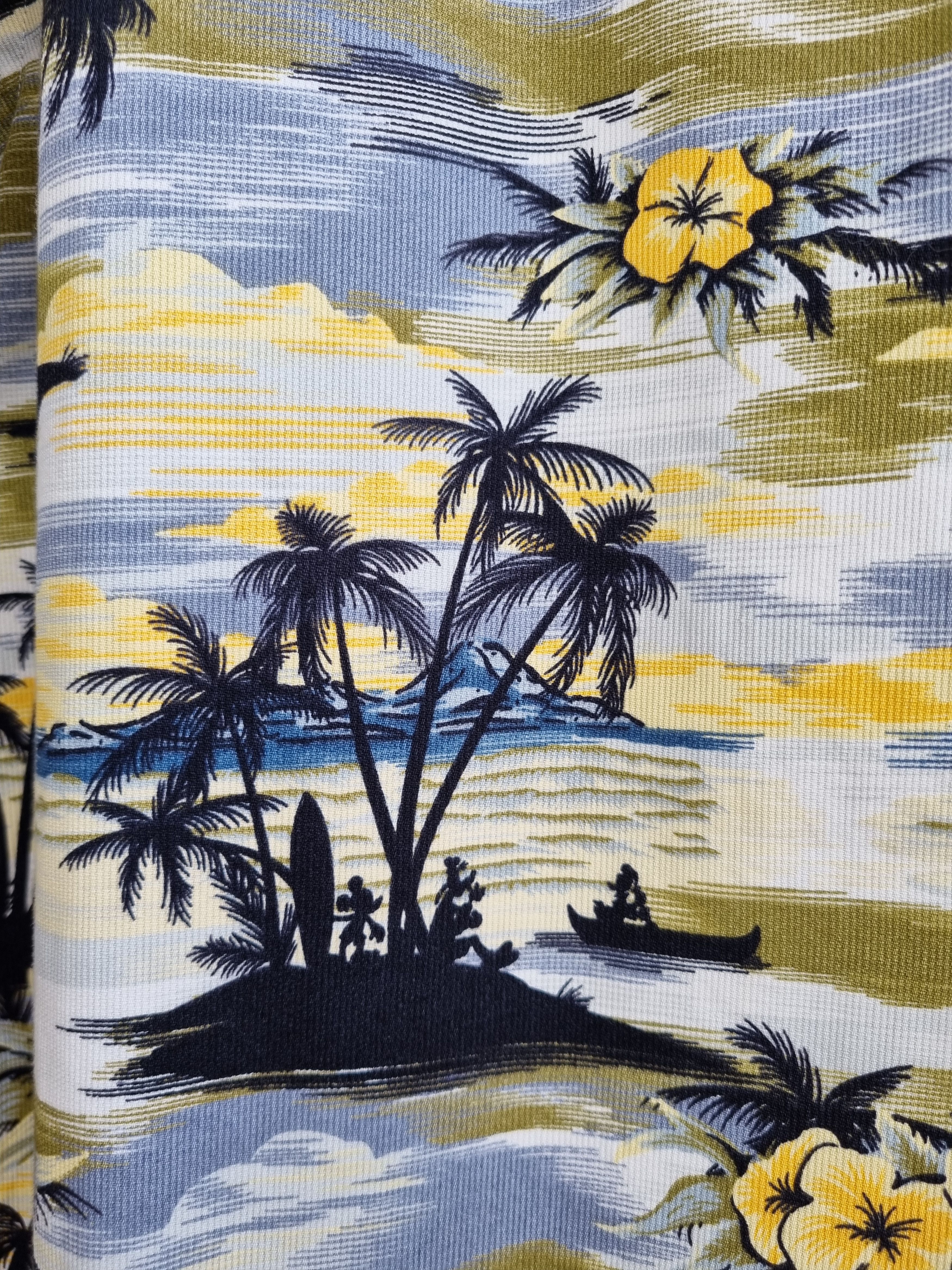 Disney × Vintage Hawaiian Surf Mickey Mouse Goofy Pluto Funny Shirt Size US L / EU 52-54 / 3 - 6 Thumbnail