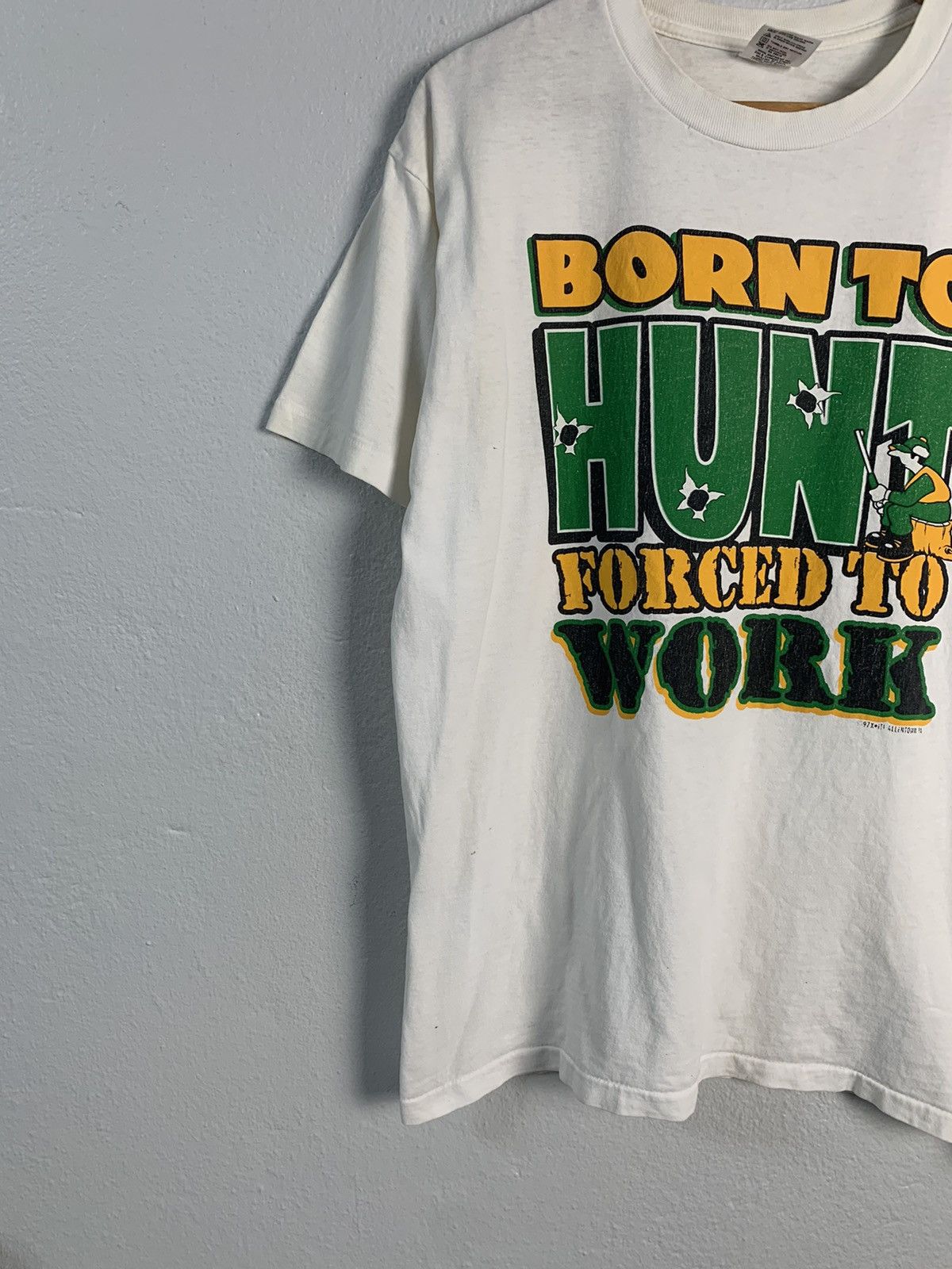 Anvil Vintage 97 Anvil Born To Hunt Forced To Work Tee Size US L / EU 52-54 / 3 - 2 Thumbnail