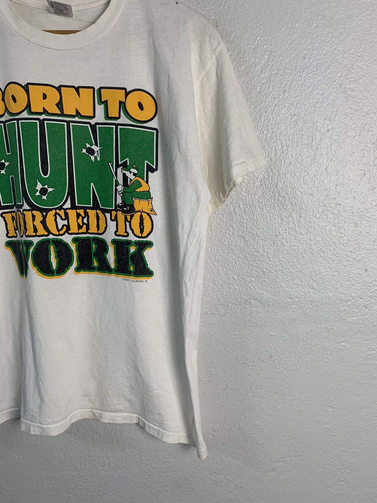 Anvil Vintage 97 Anvil Born To Hunt Forced To Work Tee Size US L / EU 52-54 / 3 - 3 Thumbnail