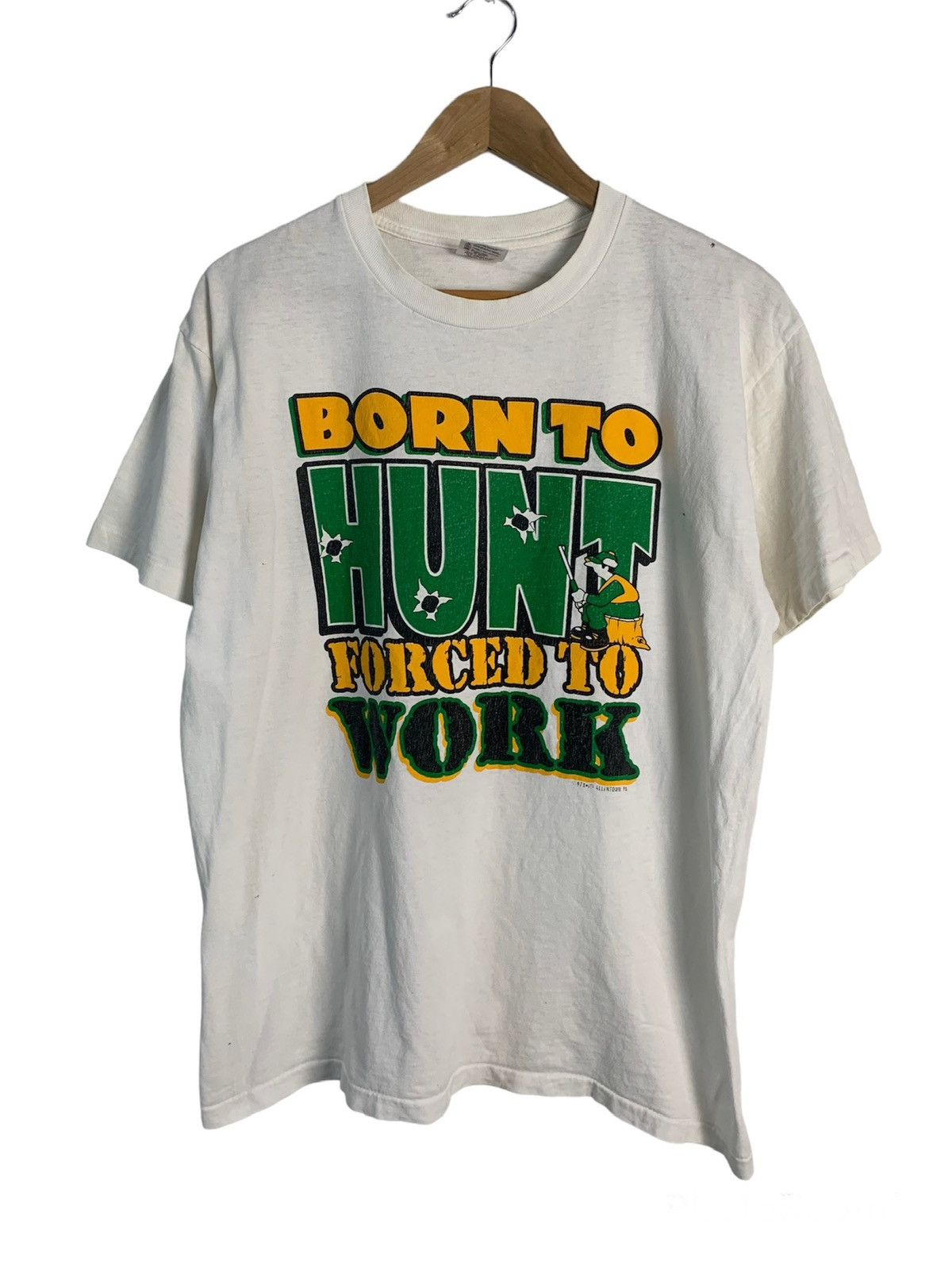 Anvil Vintage 97 Anvil Born To Hunt Forced To Work Tee Size US L / EU 52-54 / 3 - 1 Thumbnail