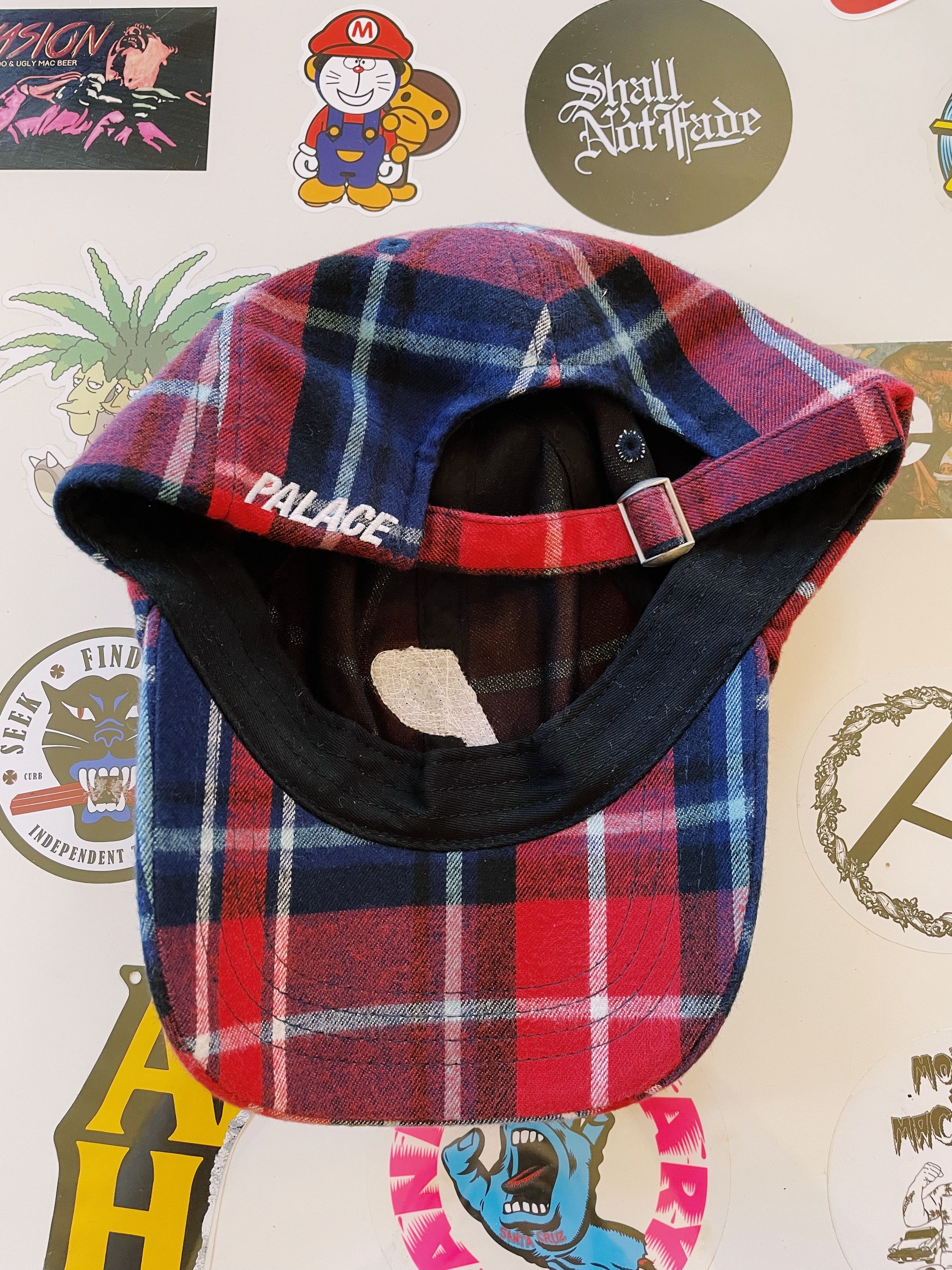 Palace Palace P 6-Panel Flannel Cap Red / Blue Size ONE SIZE - 4 Thumbnail