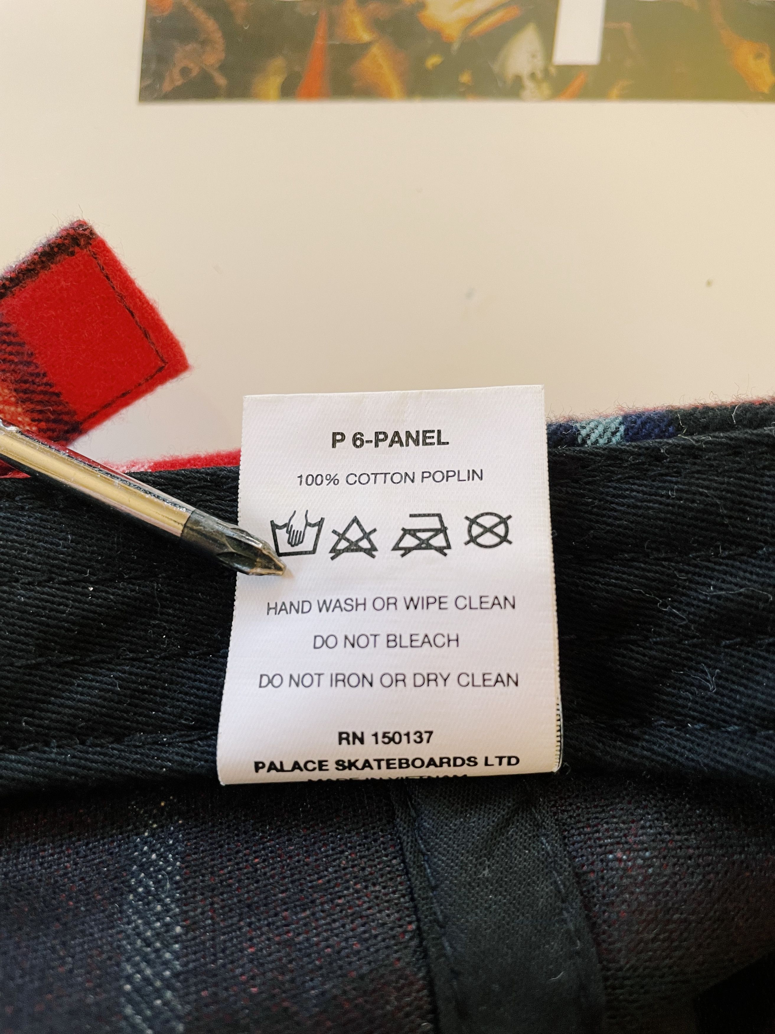 Palace Palace P 6-Panel Flannel Cap Red / Blue Size ONE SIZE - 6 Thumbnail