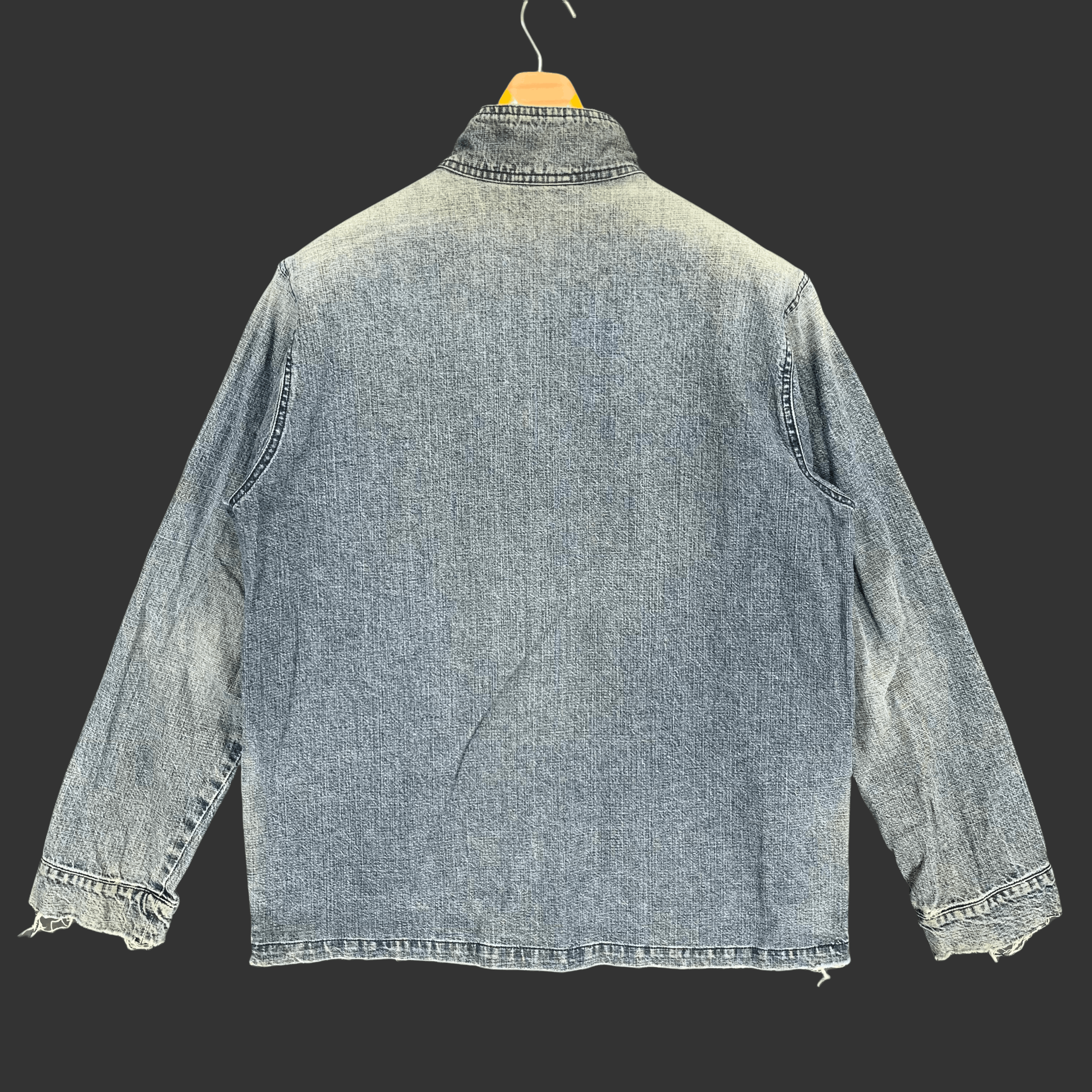 A.P.C. APC TRASHED DISTRESS WASHED DENIM JACKET #3222-62 Size US M / EU 48-50 / 2 - 13 Thumbnail