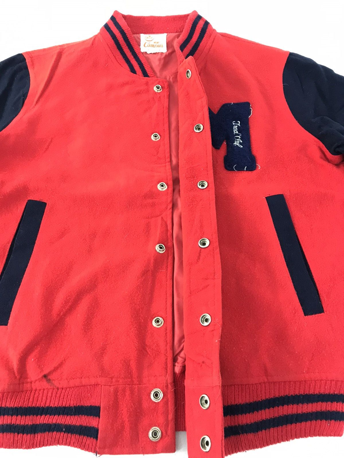 Japanese Brand Vintage Varsity Jacket Wool Quilted Inner Snap Button Size US M / EU 48-50 / 2 - 5 Thumbnail