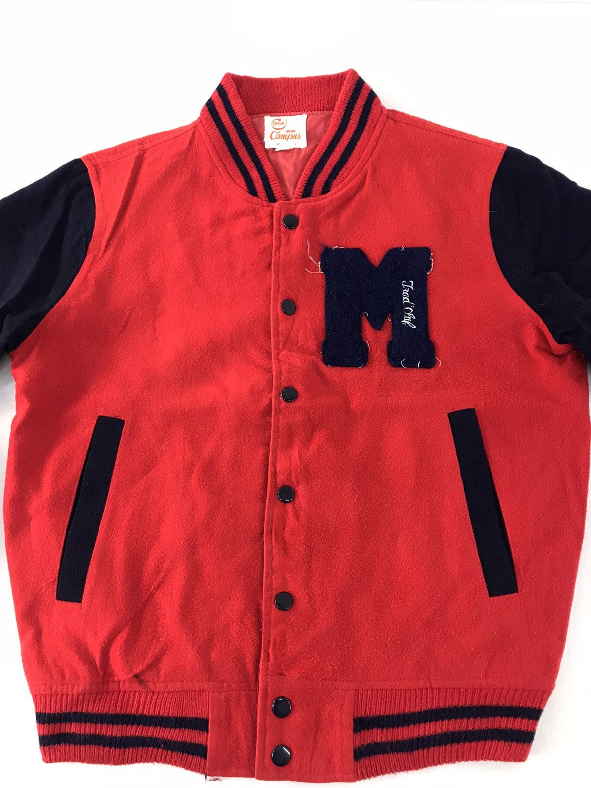 Japanese Brand Vintage Varsity Jacket Wool Quilted Inner Snap Button Size US M / EU 48-50 / 2 - 3 Thumbnail