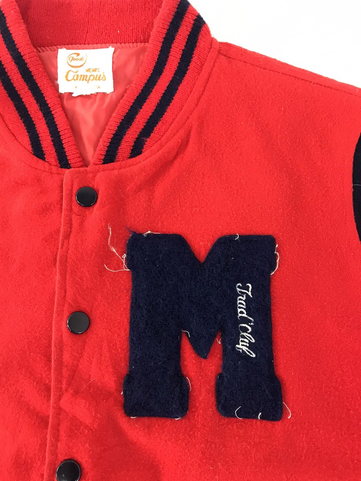 Japanese Brand Vintage Varsity Jacket Wool Quilted Inner Snap Button Size US M / EU 48-50 / 2 - 4 Thumbnail