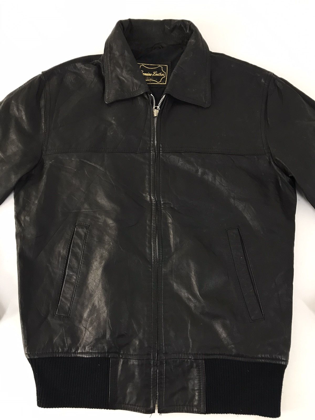 Genuine Leather Classic Leather Jacket Military Motorcycle Racing K2227j Size US S / EU 44-46 / 1 - 2 Thumbnail