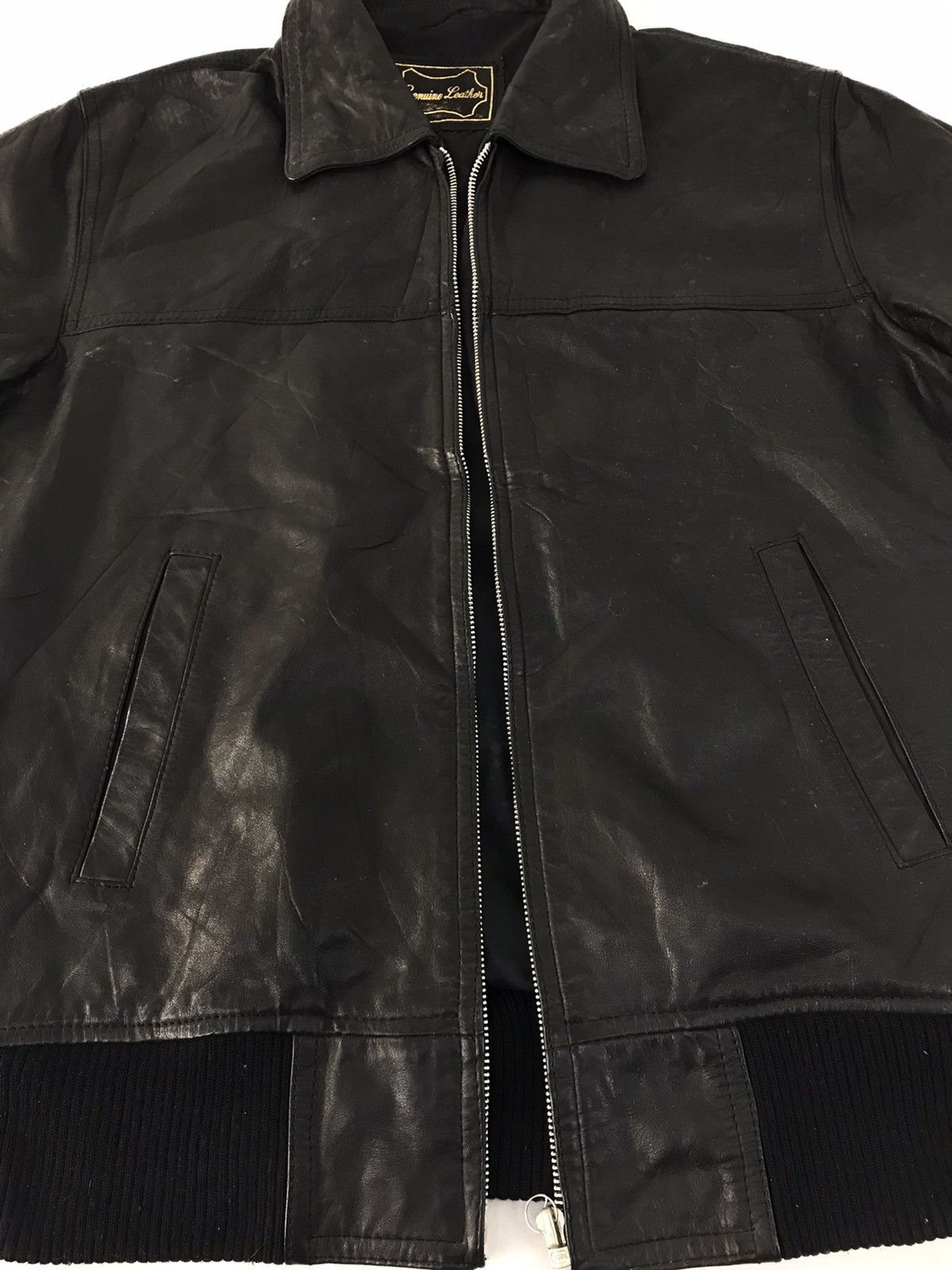 Genuine Leather Classic Leather Jacket Military Motorcycle Racing K2227j Size US S / EU 44-46 / 1 - 3 Thumbnail